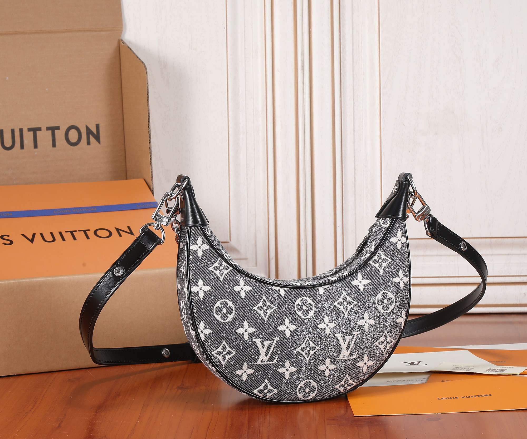 Louis Vuitton Loop Small Shoulder Bag in Monogram Denim - Image 3