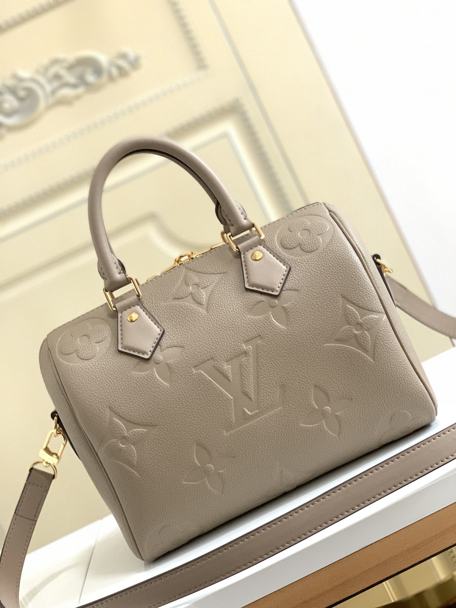 Louis Vuitton Speedy Bandouliere 25 Handbag in Black Monogram Empreinte Leather - Image 3