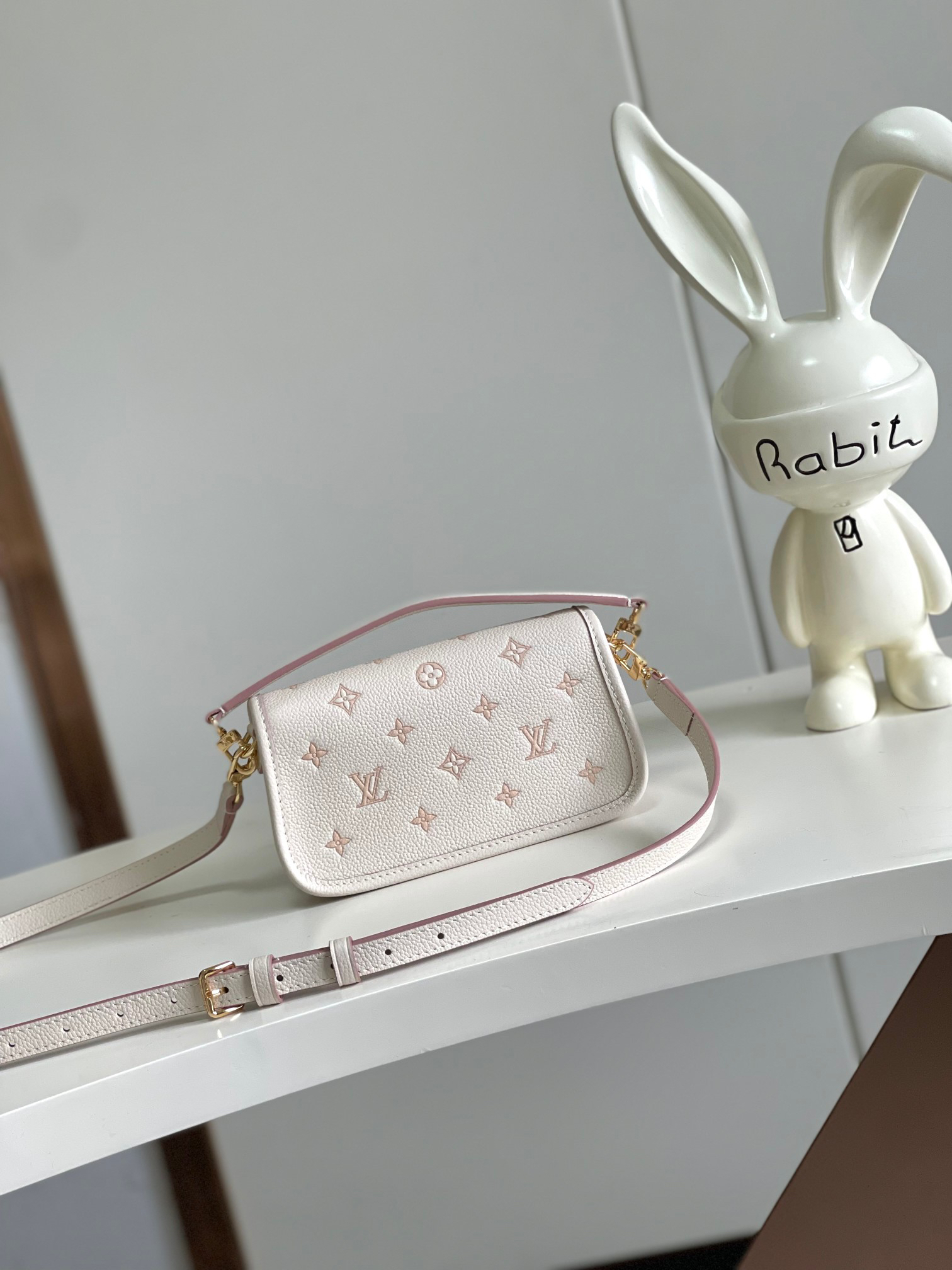 Nano Diane Crossbody Bag in White Monogram - Image 3