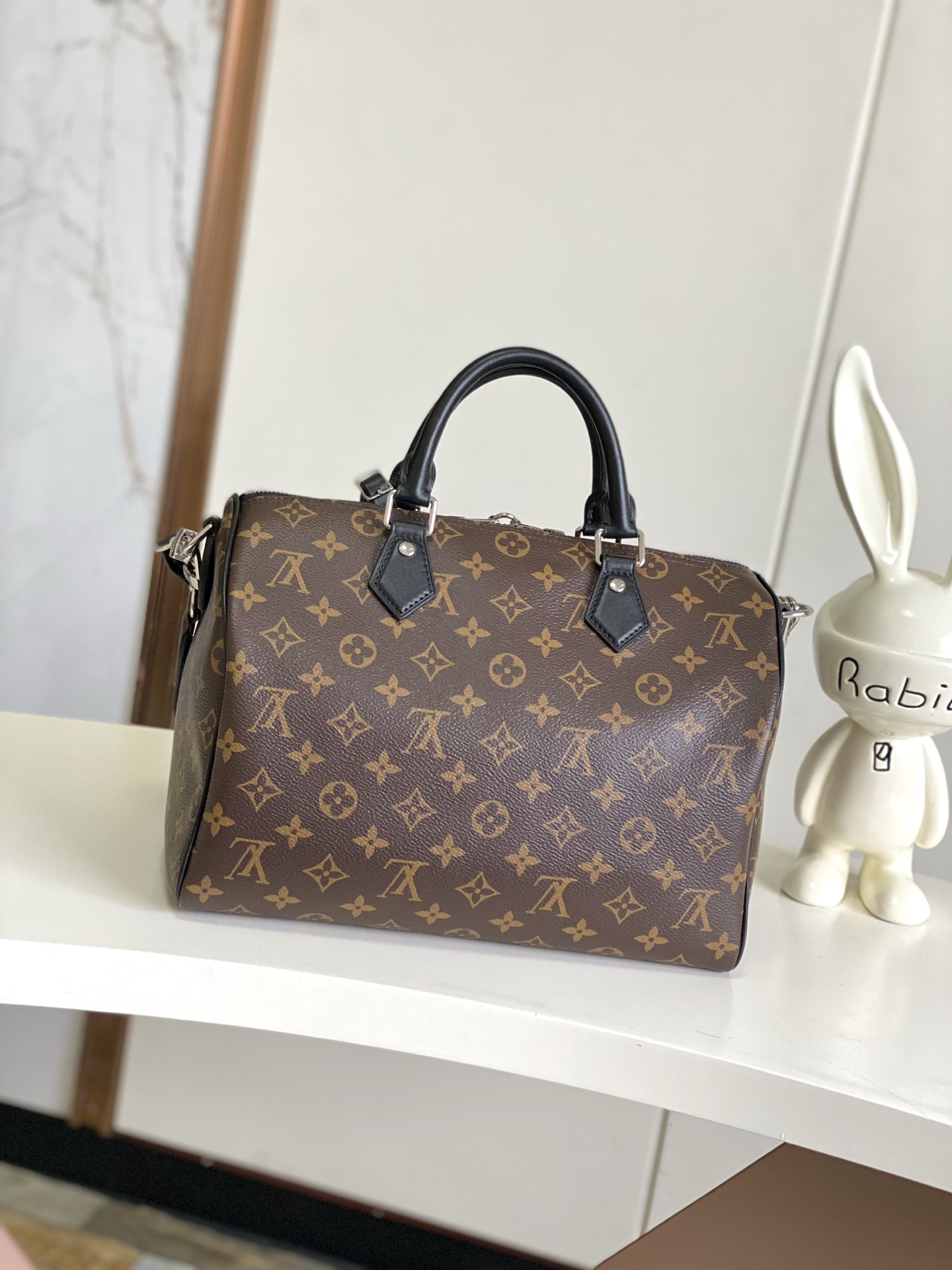 Speedy Soft 30 Dark Monogram Handbag - Image 3