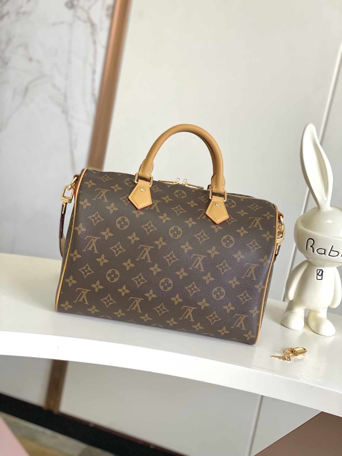 Louis Vuitton Speedy Soft 30 Dark Monogram Handbag - Image 3