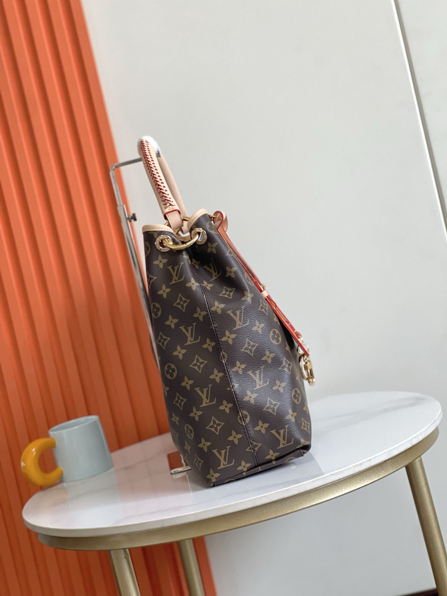 Artsy Monogram Canvas Tote Bag - Image 3