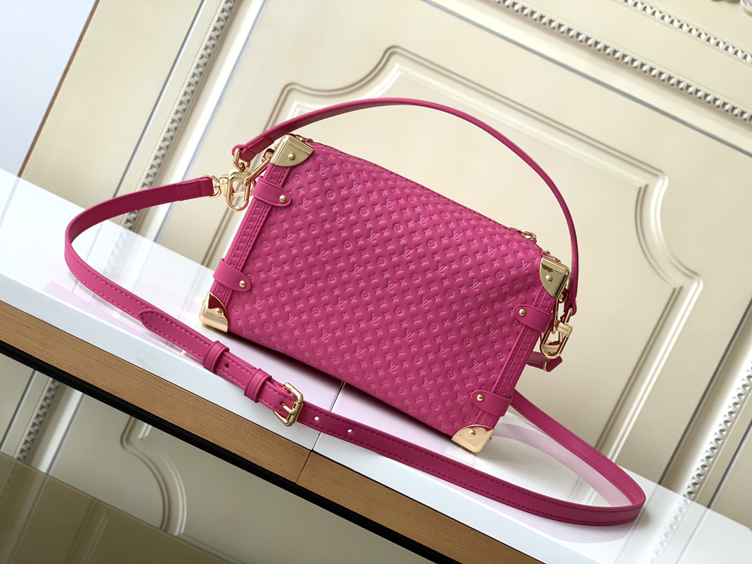Louis Vuitton Side Trunk Small Bag in Rose Monogram Leather - Image 3