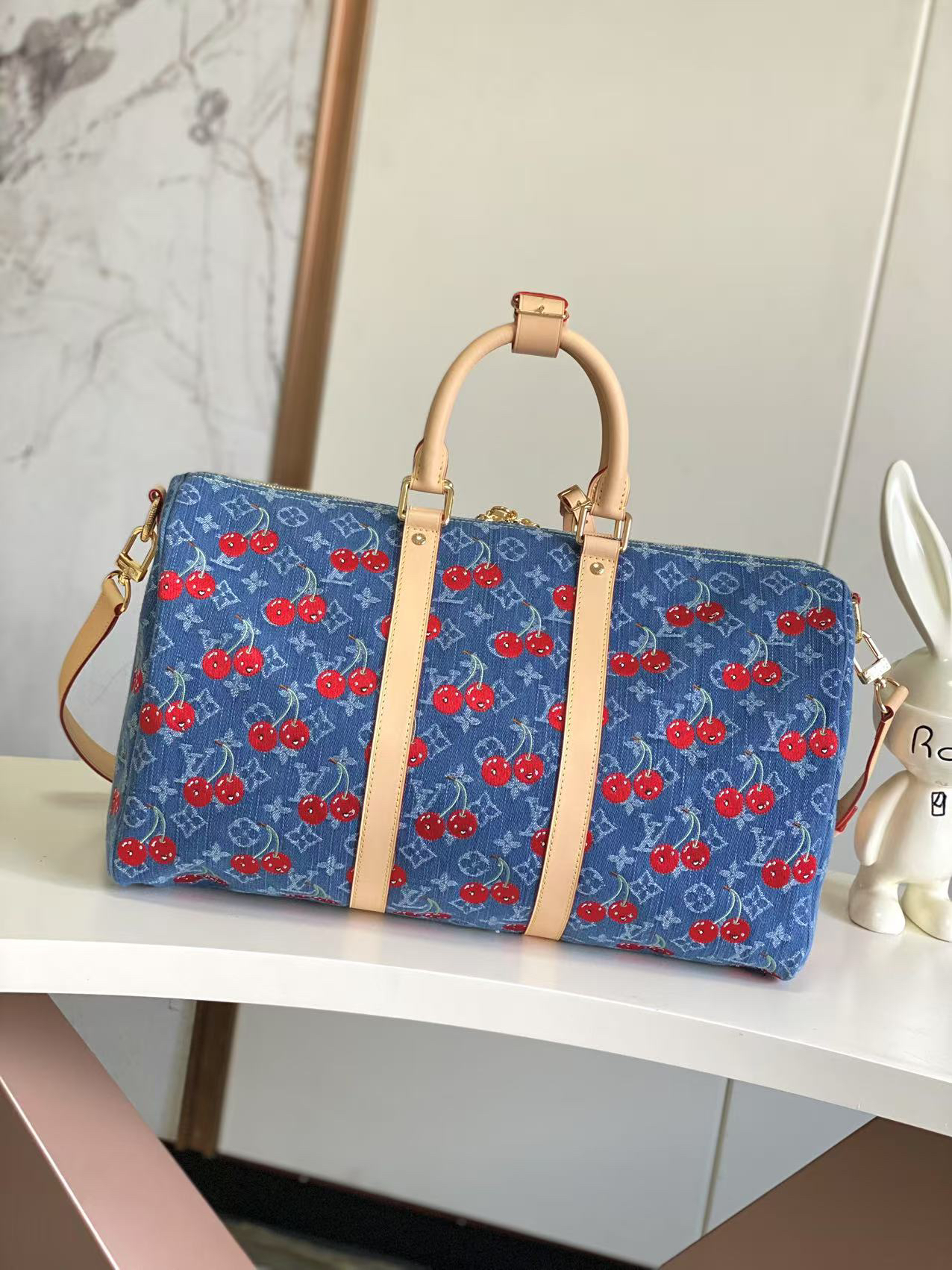 Louis Vuitton x Takashi Murakami Keepall Bandoulière 45 Travel Bag - Image 3