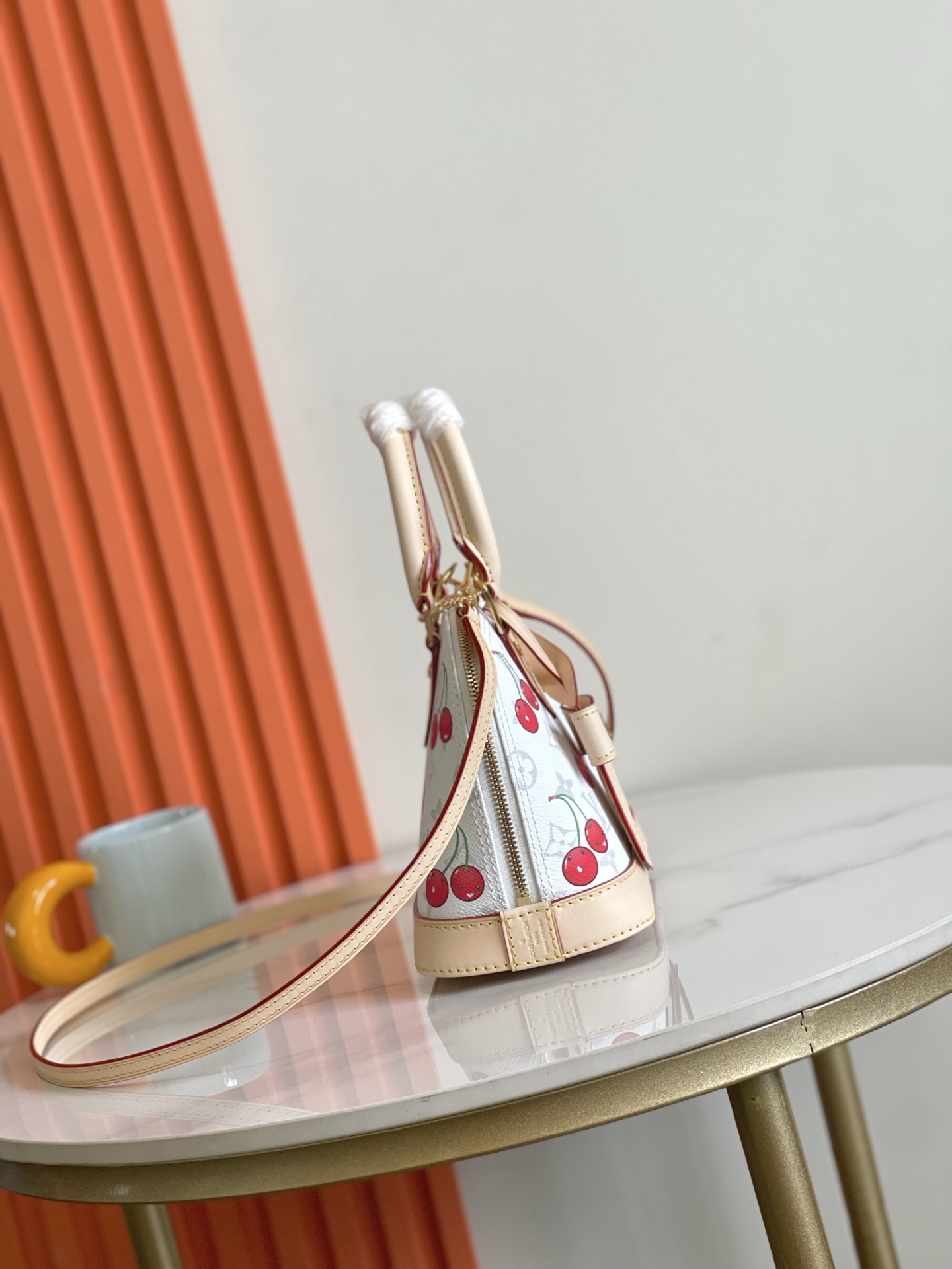 Louis Vuitton x Takashi Murakami Alma BB M14234 Cherry Handbag - Image 3