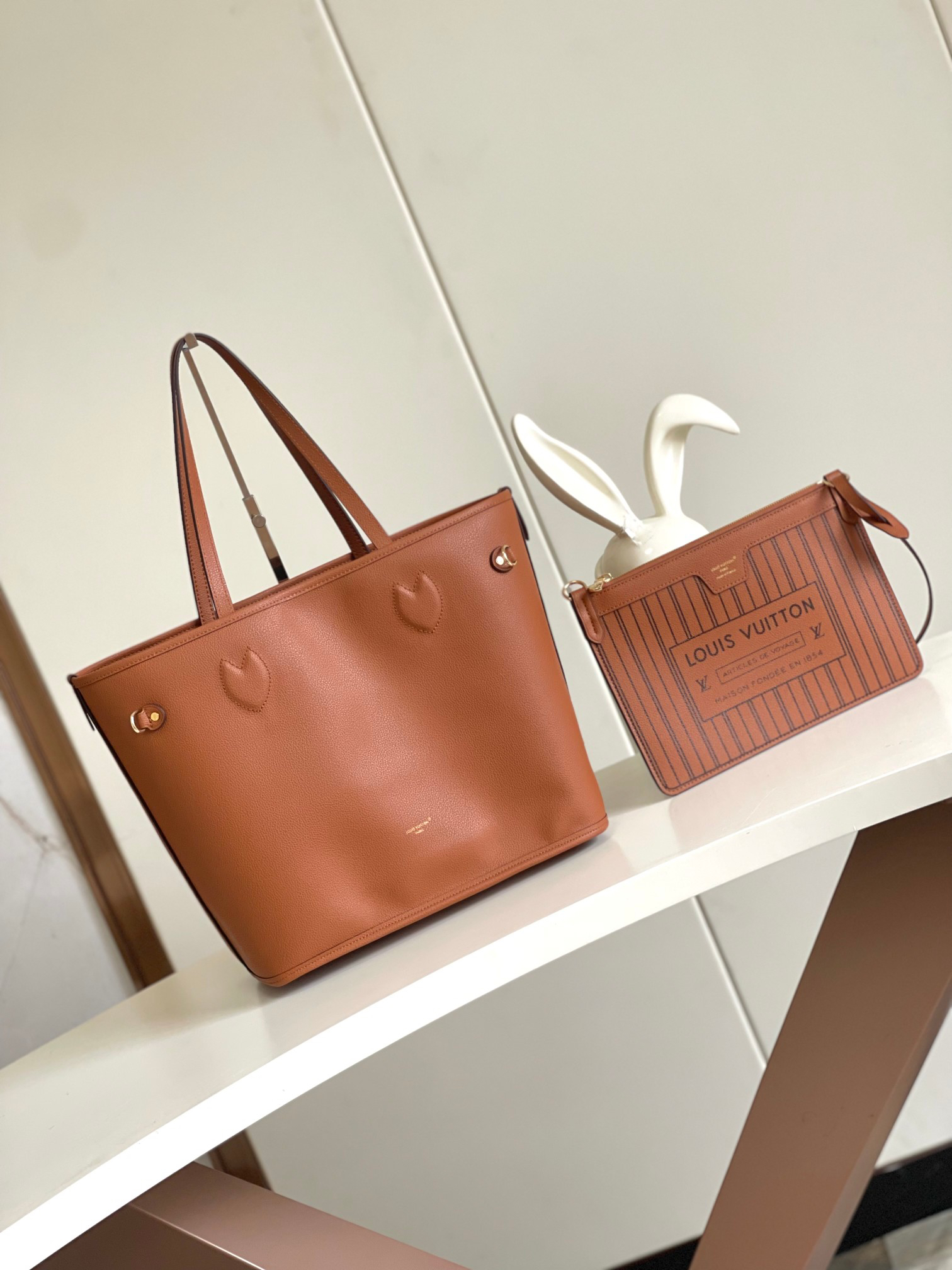 Louis Vuitton Neverfull MM Tote Bag in Damier Azur Canvas - Image 3