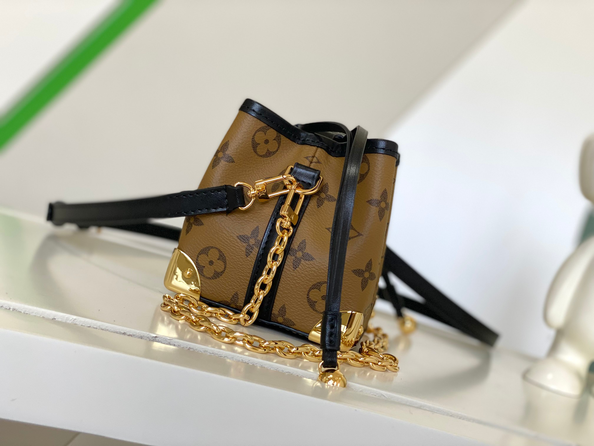 Noe Mini Bucket Bag in Monogram Reverse Canvas - Image 3