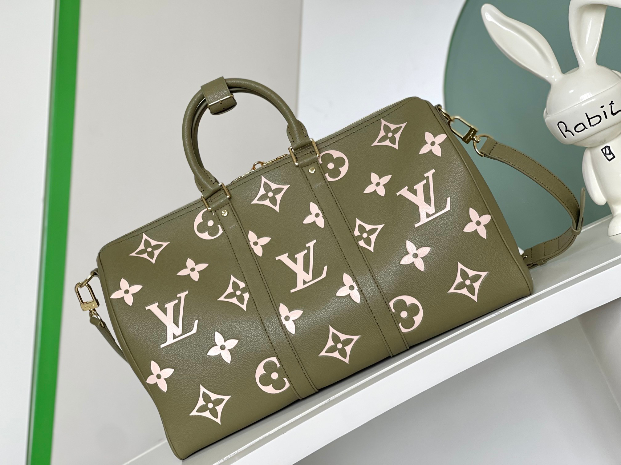 Louis Vuitton Keepall Bandoulière 45 Monogram Empreinte Leather Travel Bag - Image 3
