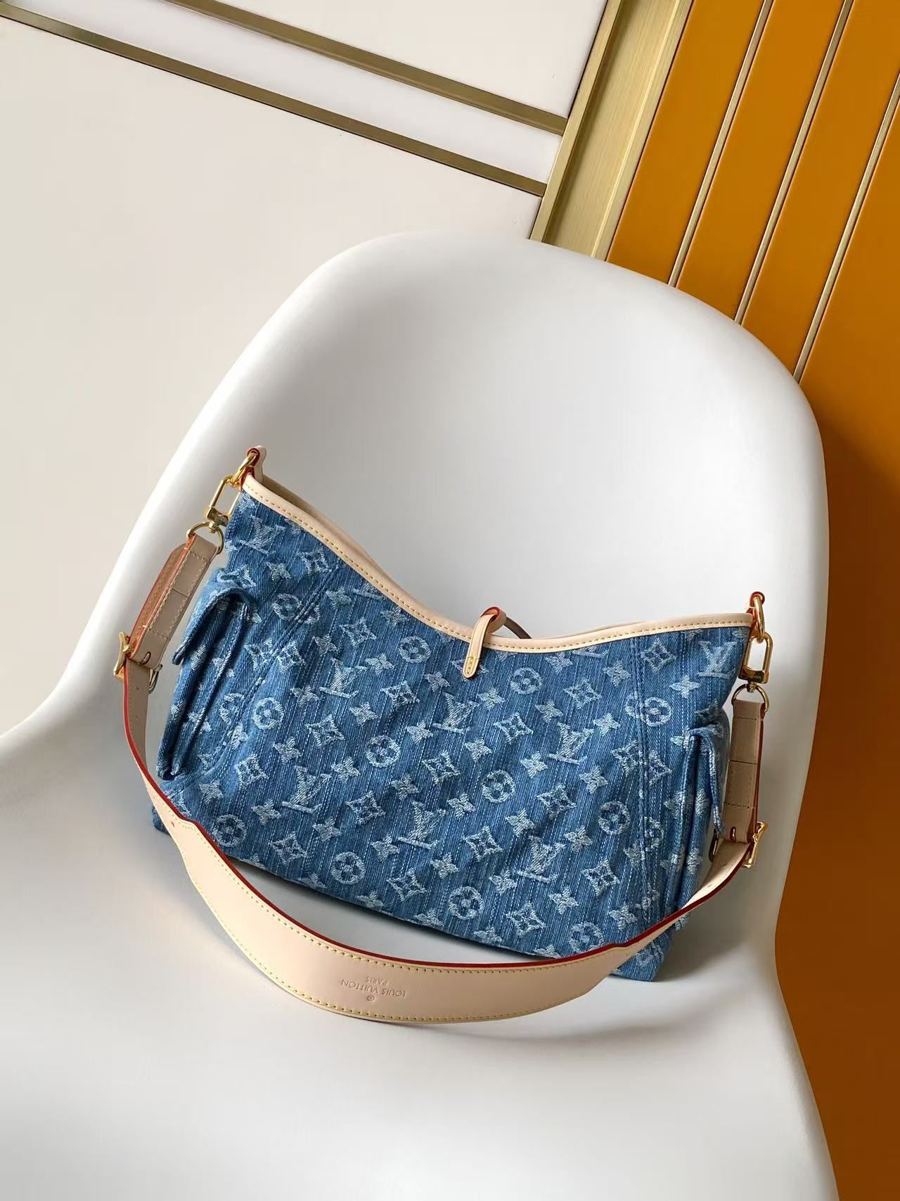 Louis Vuitton Carryall Cargo Small Handbag in Denim - Image 3