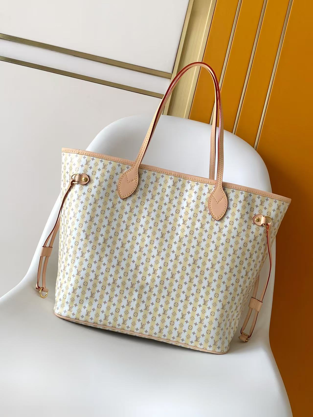 Louis Vuitton Neverfull MM Stamp Canvas Tote Bag - Image 3