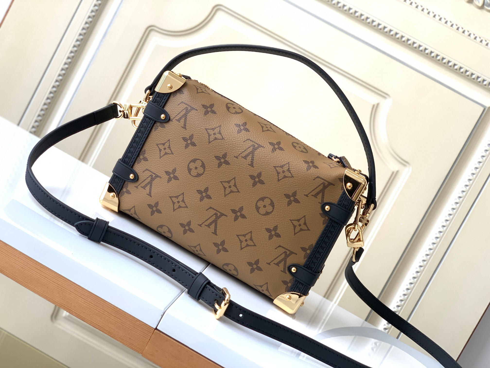 Louis Vuitton Side Trunk Small Handbag in Monogram Calfskin - Image 3