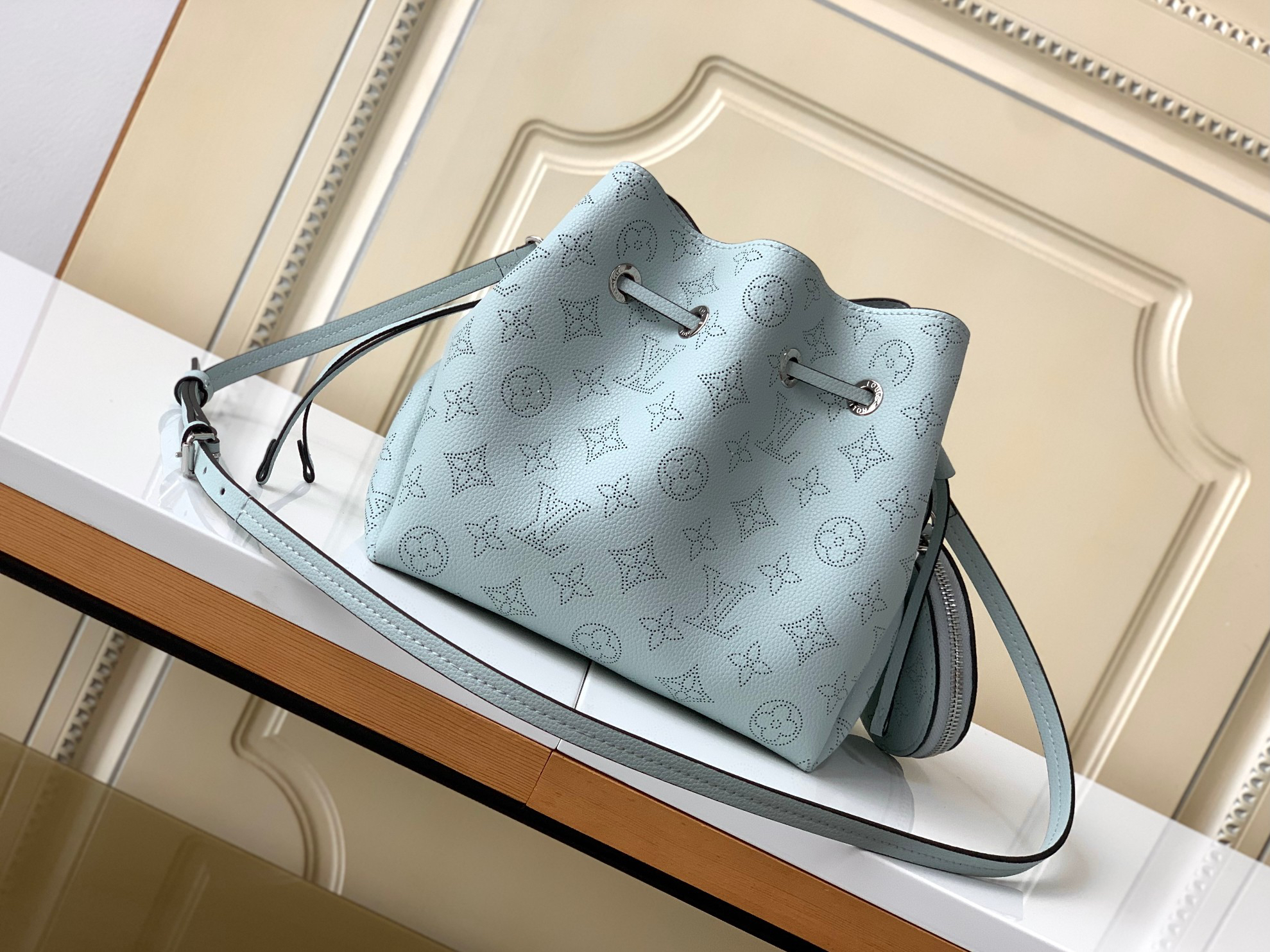 Bella Monogram Perforated Calfskin Bucket Bag - Image 3