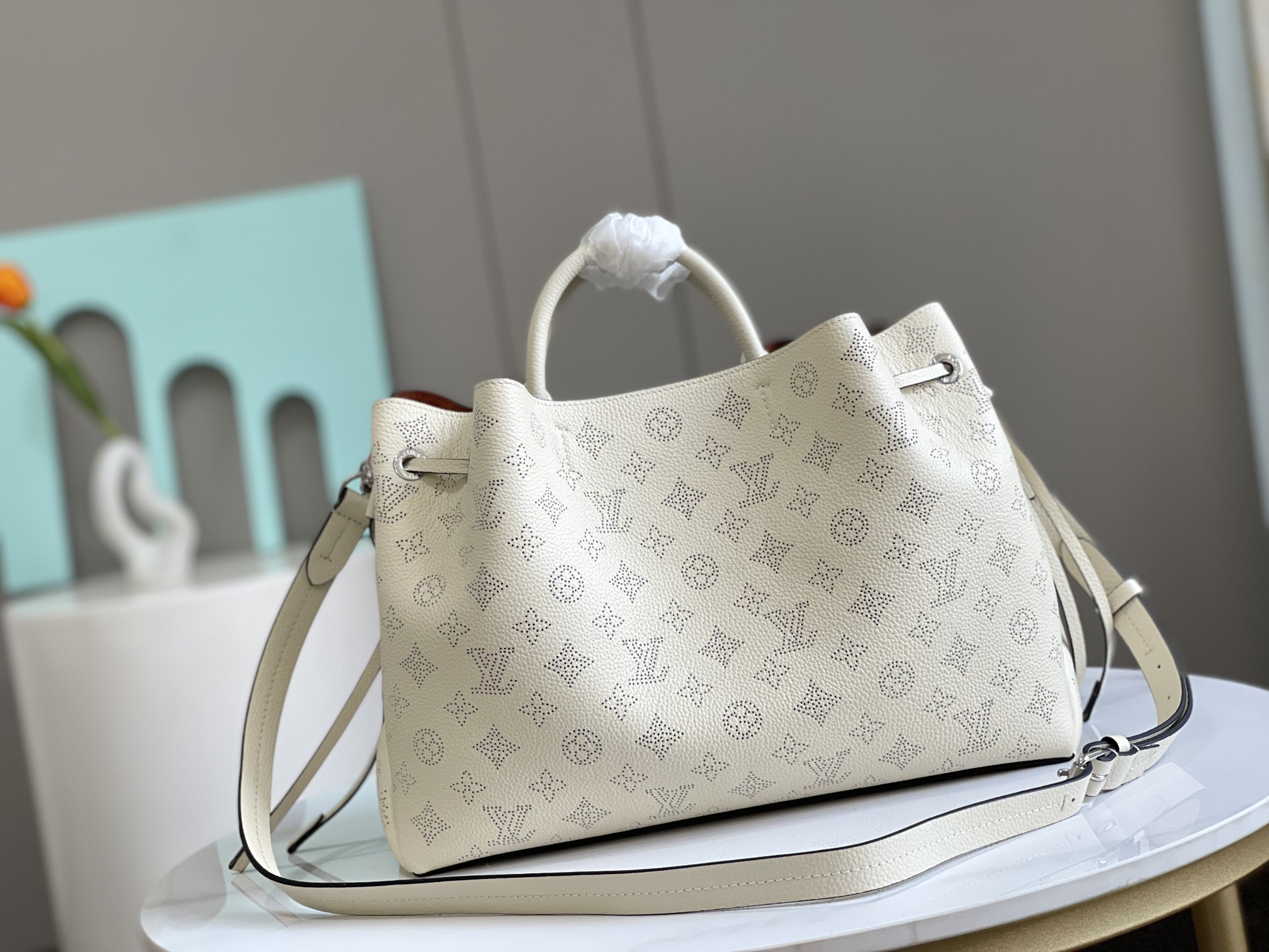 Bella Tote Perforated Leather Tote Bag - Image 3