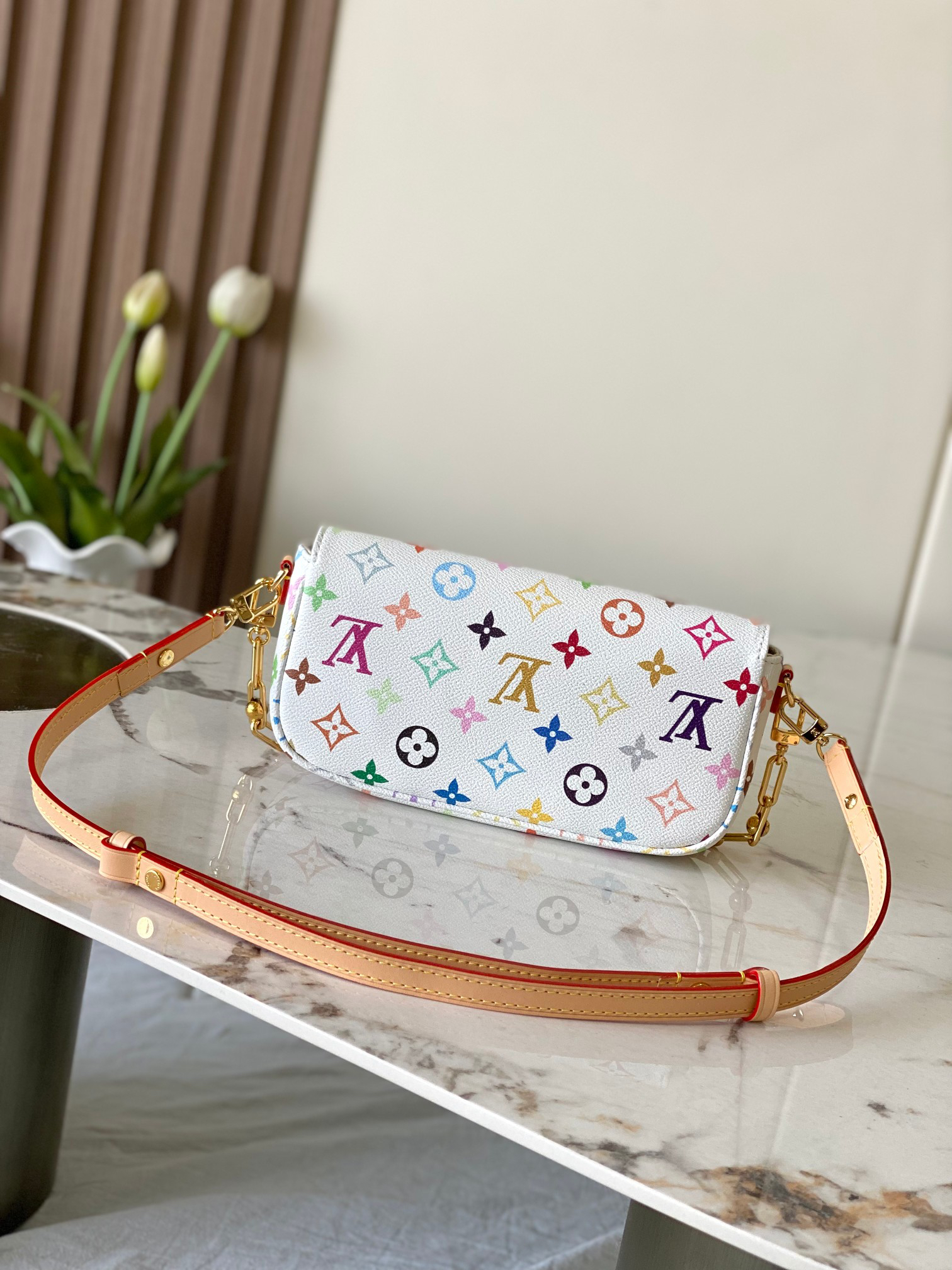 Louis Vuitton x Takashi Murakami Wallet On Chain Ivy M27492 - Image 3