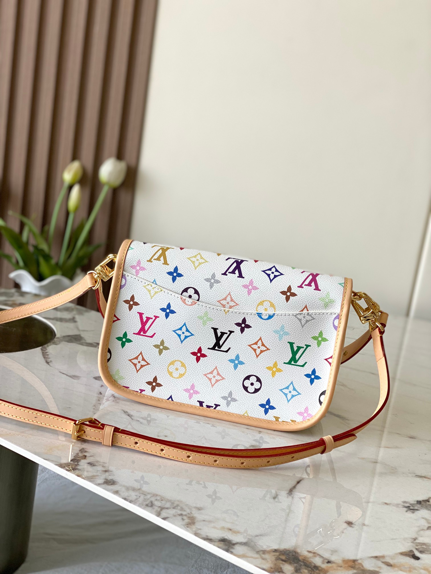 Louis Vuitton x Takashi Murakami Diane Bag M27866 White Multicolor - Image 3