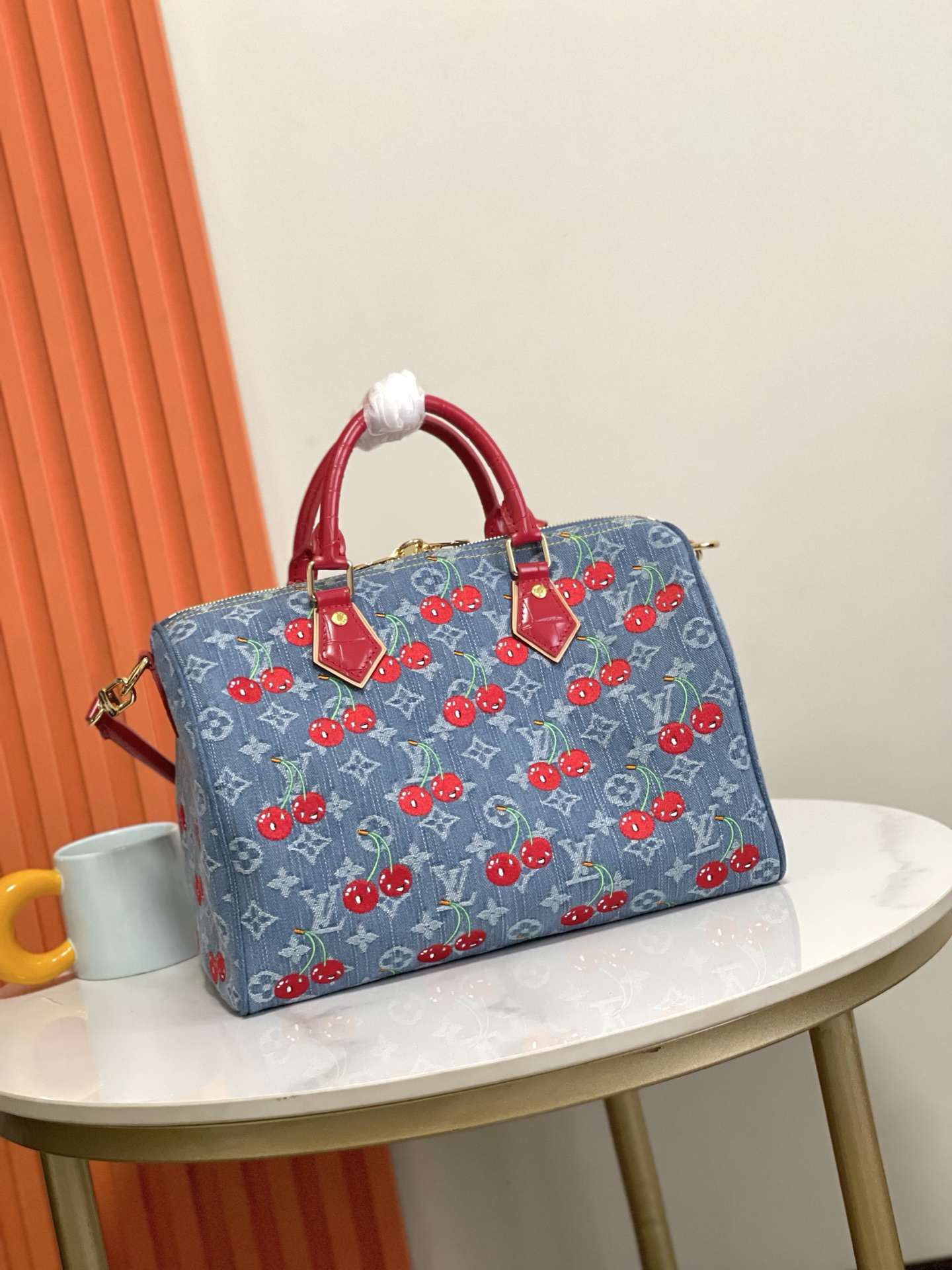 Louis Vuitton Speedy Soft 30 Monogram Denim Handbag - Image 3