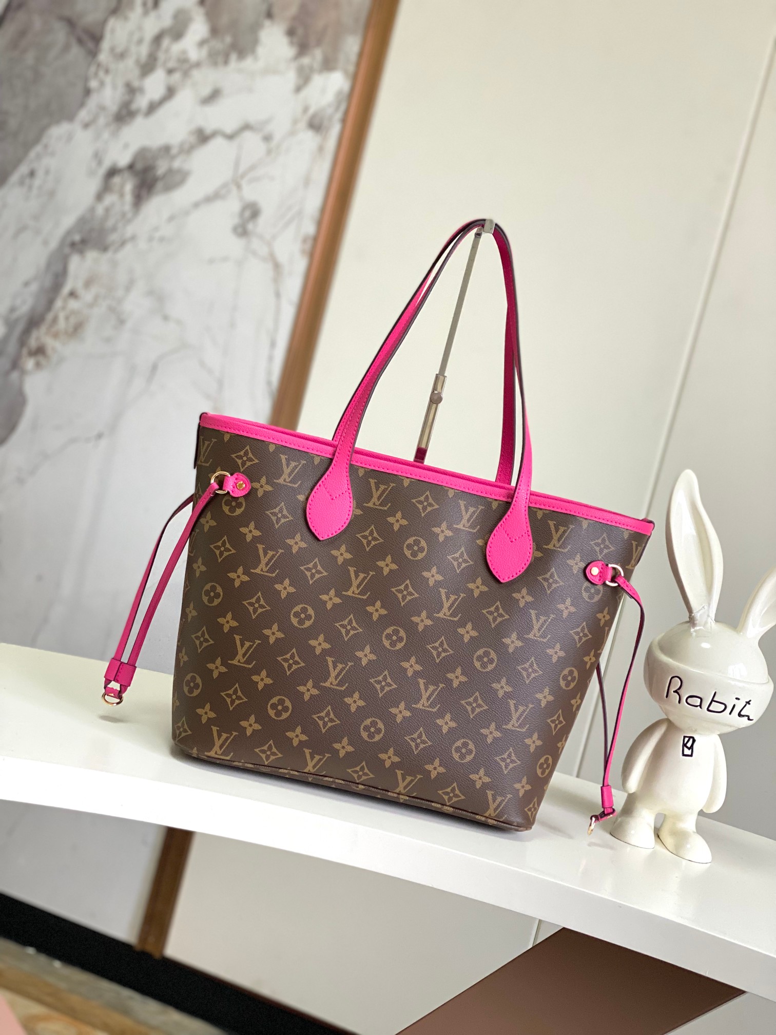 Louis Vuitton Neverfull MM Tote Bag in Damier Azur Canvas - Image 3