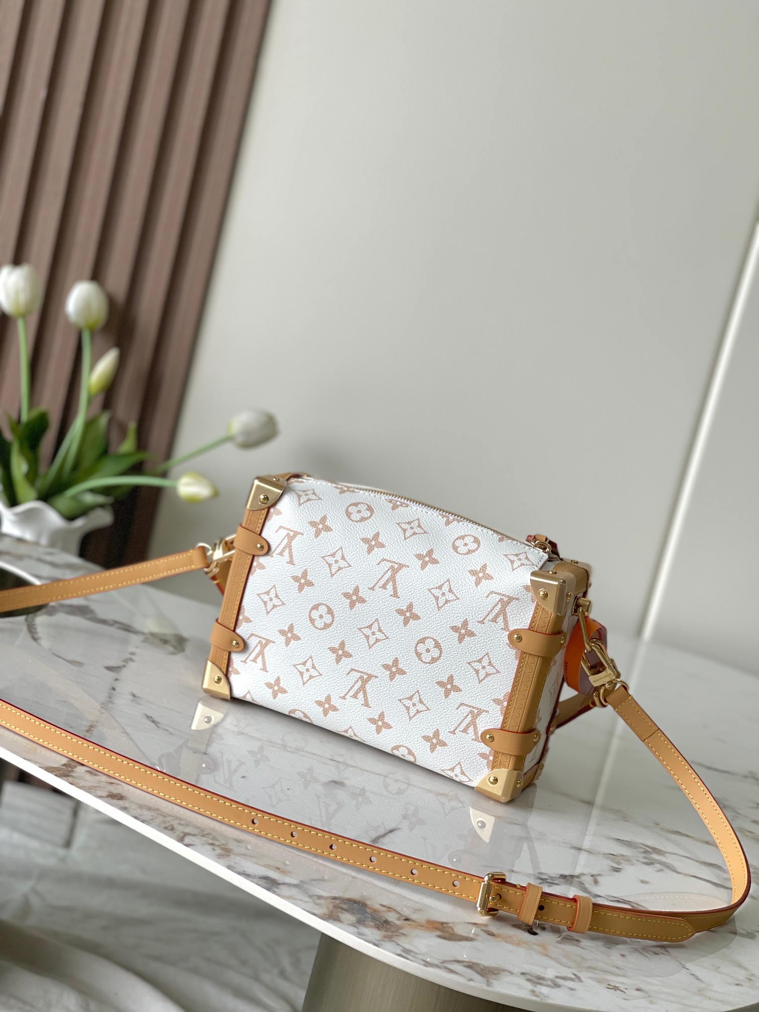 Louis Vuitton Side Trunk Medium Shoulder Bag in Monogram Dune Canvas, M26287 - Image 3