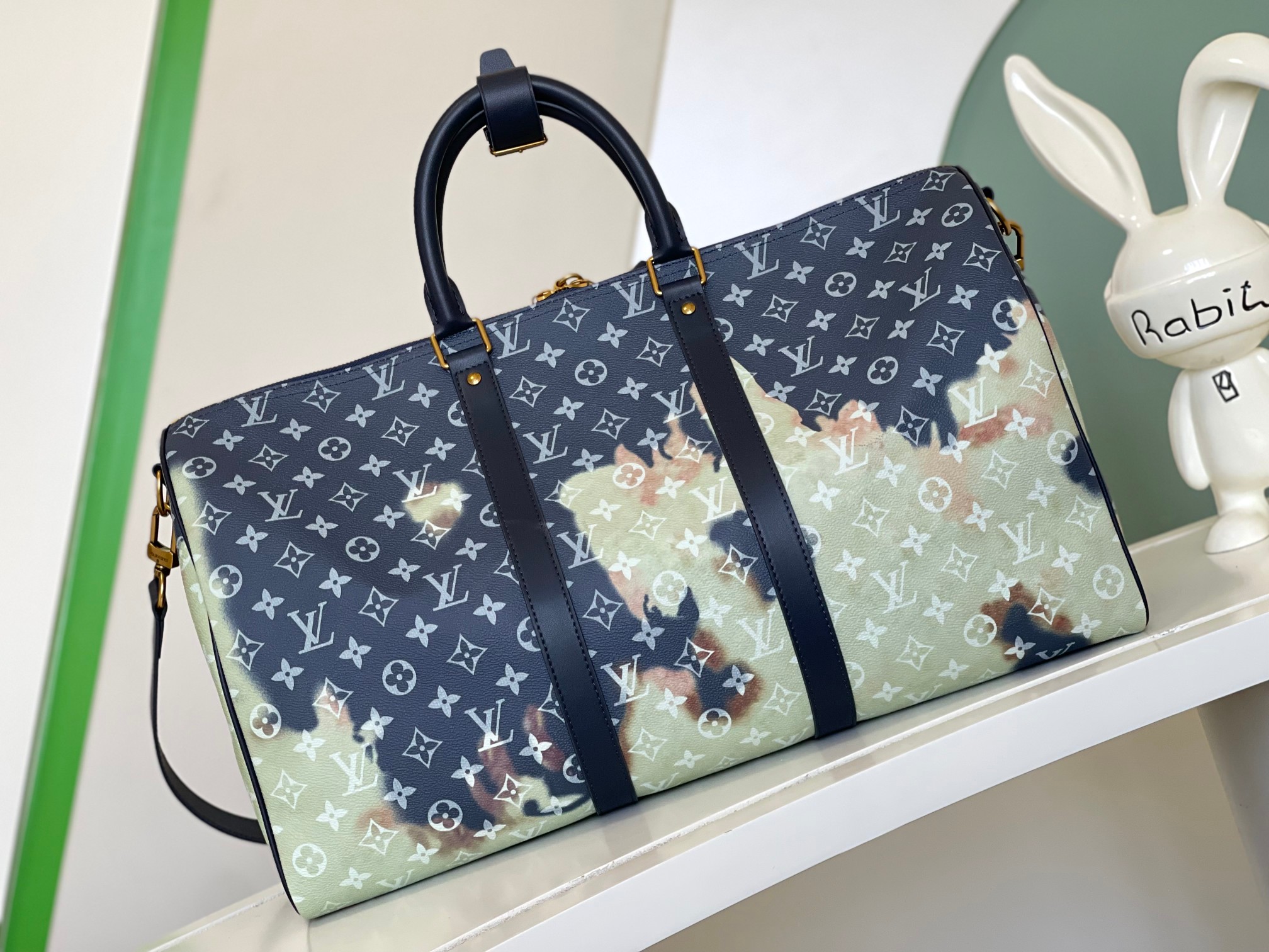 Louis Vuitton Keepall 50 Travel Bag in Monogram Eclipse Canvas - Image 3
