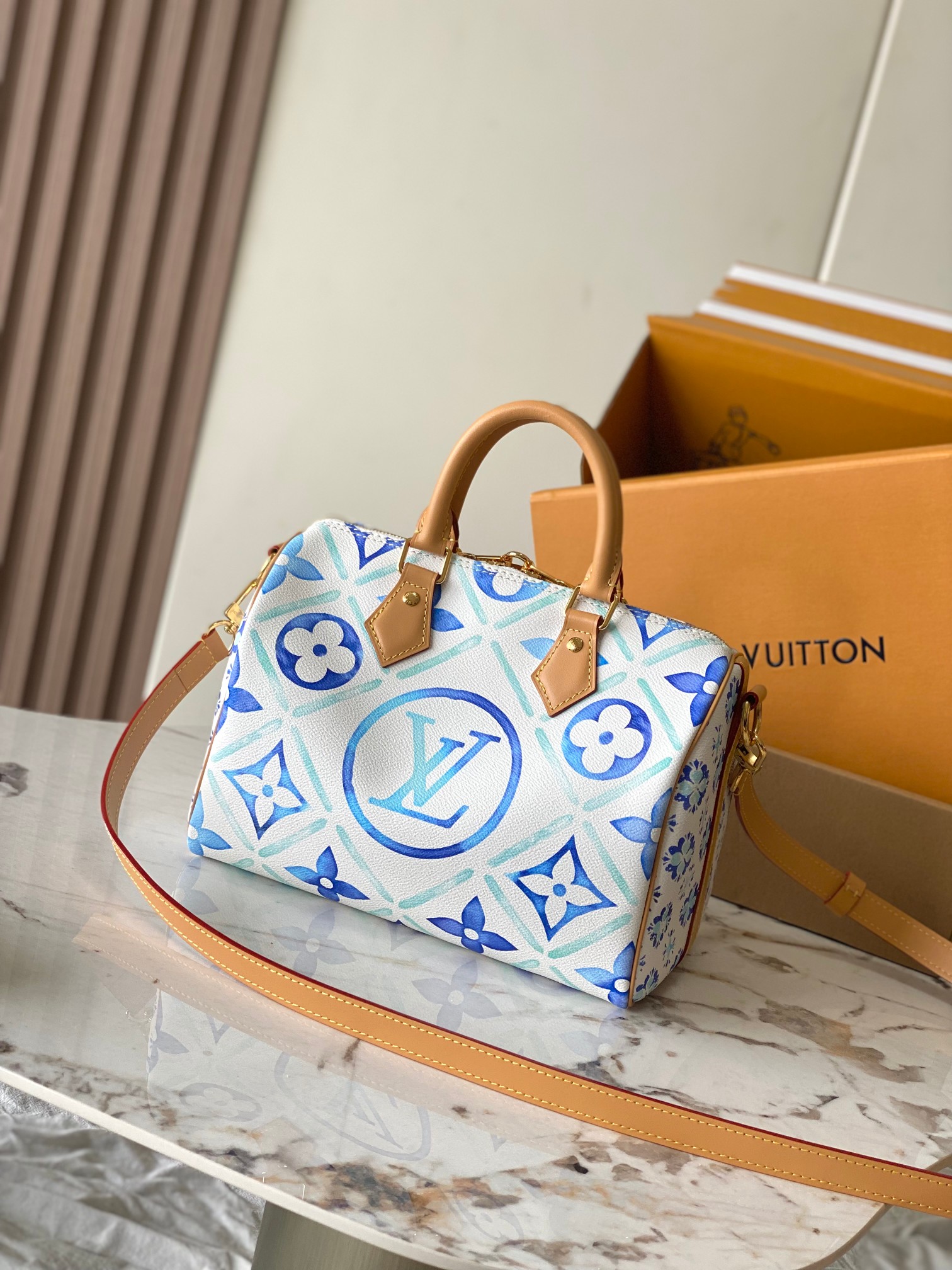 Louis Vuitton Speedy Bandoulière 25 Handbag in Blue - Image 3