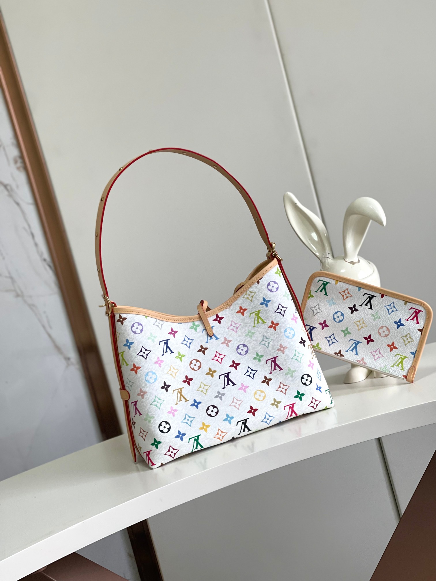 Louis Vuitton CarryAll Small Handbag M13661 in Multicolor Monogram Canvas - Image 3