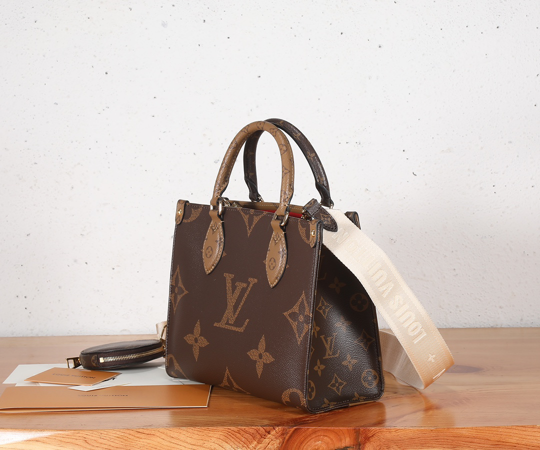 Louis Vuitton OnTheGo Small Tote Bag in Monogram Canvas - Image 3