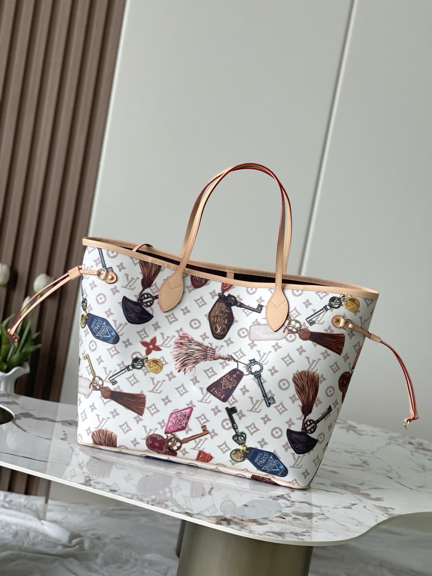 Louis Vuitton Neverfull Large Handbag M29449 in Beige Monogram Canvas - Image 3