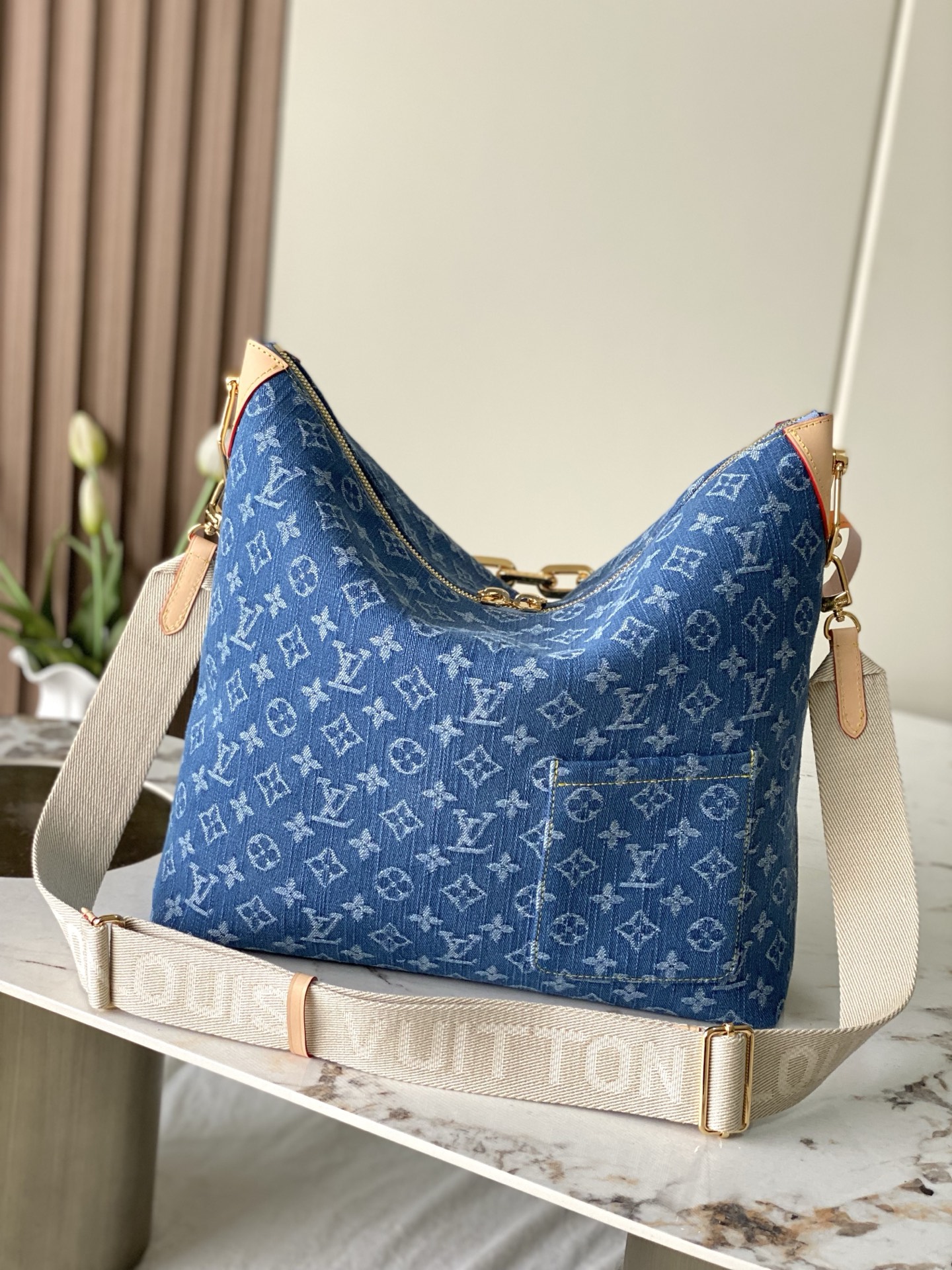 Coussin Hobo MM Monogram Denim Shoulder Bag - Image 3