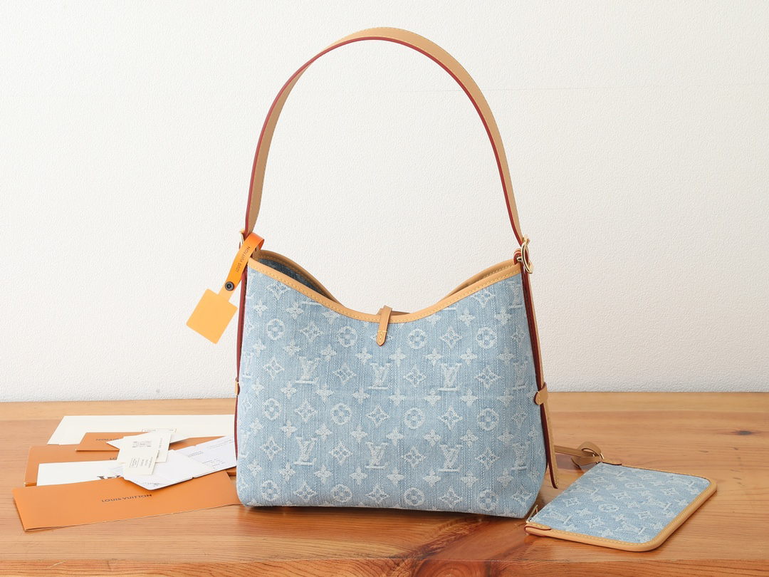 Carryall Small Handbag in Monogram Denim - Image 3