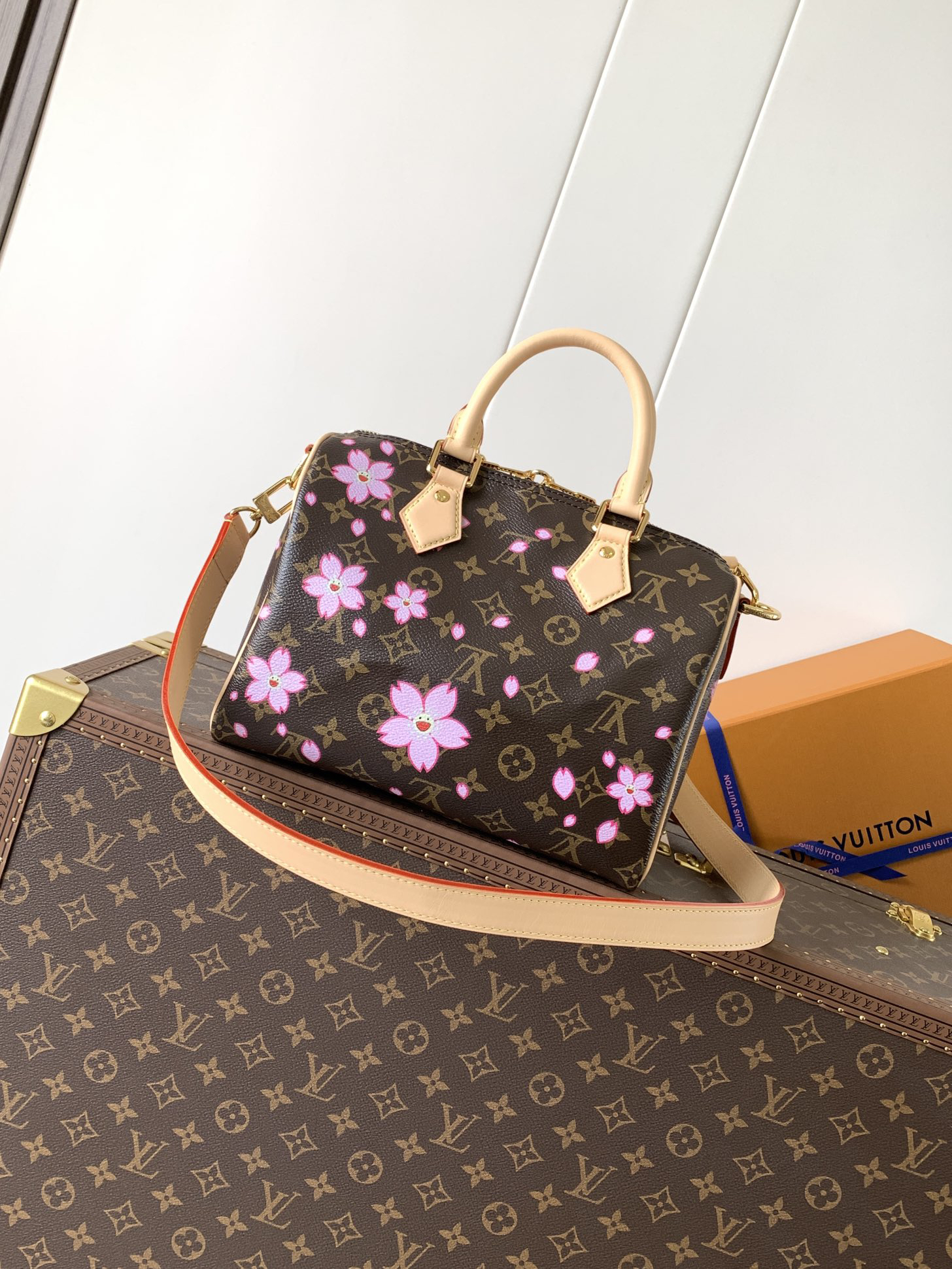 Louis Vuitton Speedy Bandoulière 25 Cherry Blossom Monogram Handbag - Image 3