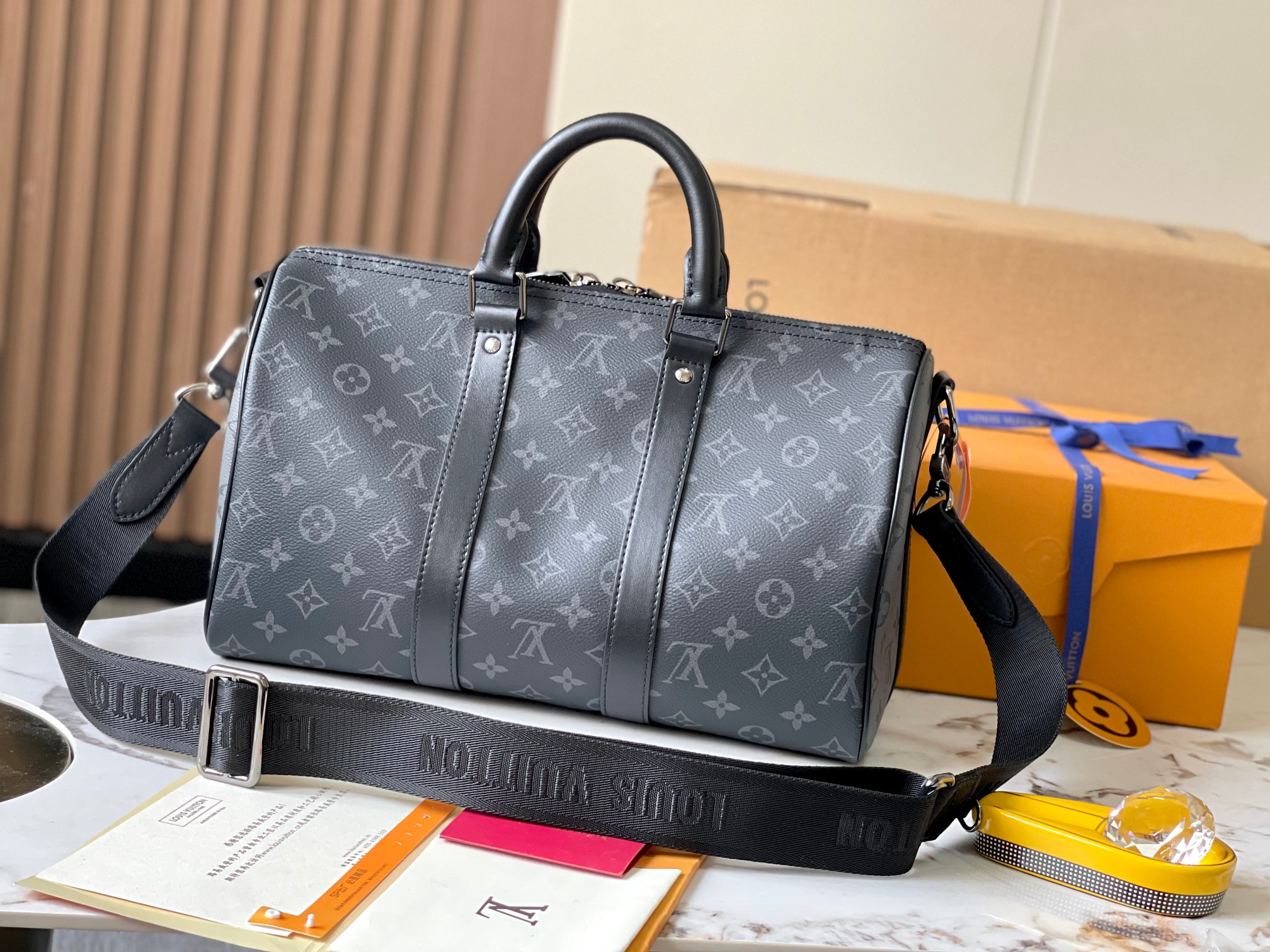Louis Vuitton Keepall Bandoulière 35 Travel Bag - Image 3