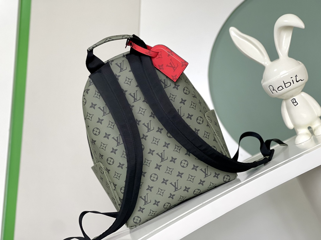 Louis Vuitton Discovery Small Backpack M46802 Green Monogram Coated Canvas - Image 3
