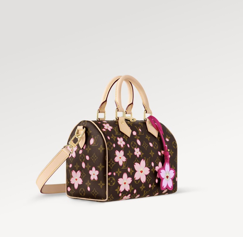 Louis Vuitton Speedy Bandoulière 25 Cherry Blossom Handbag - Image 3