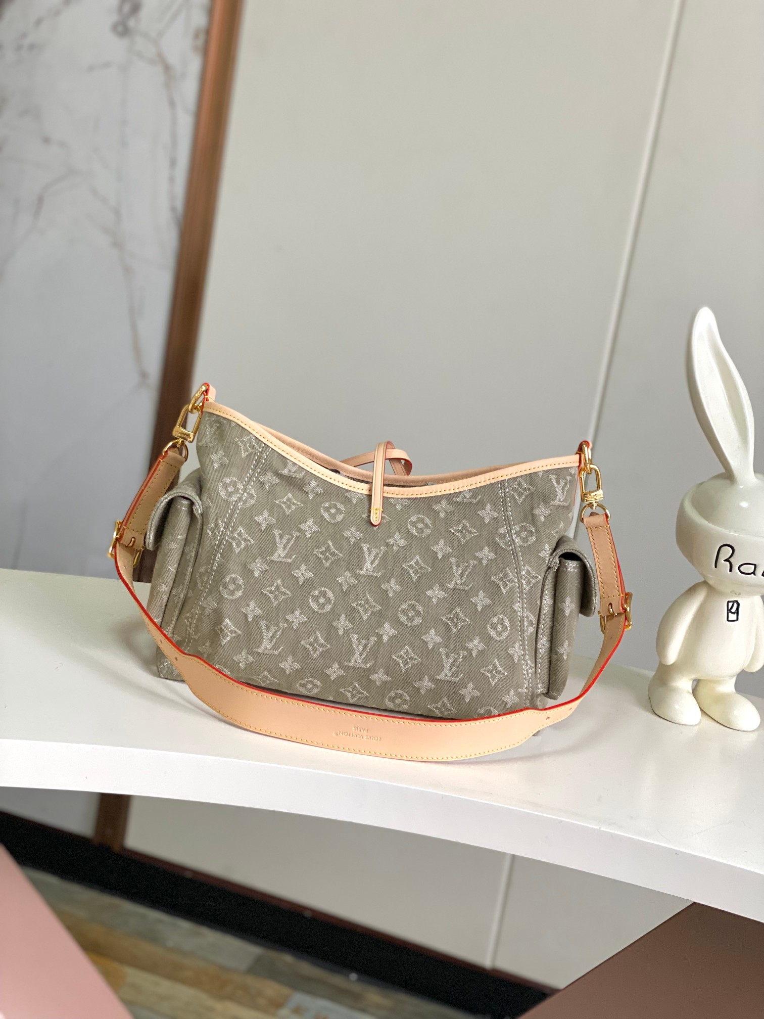 Louis Vuitton Carryall Cargo Small Handbag in Green Denim - Image 3