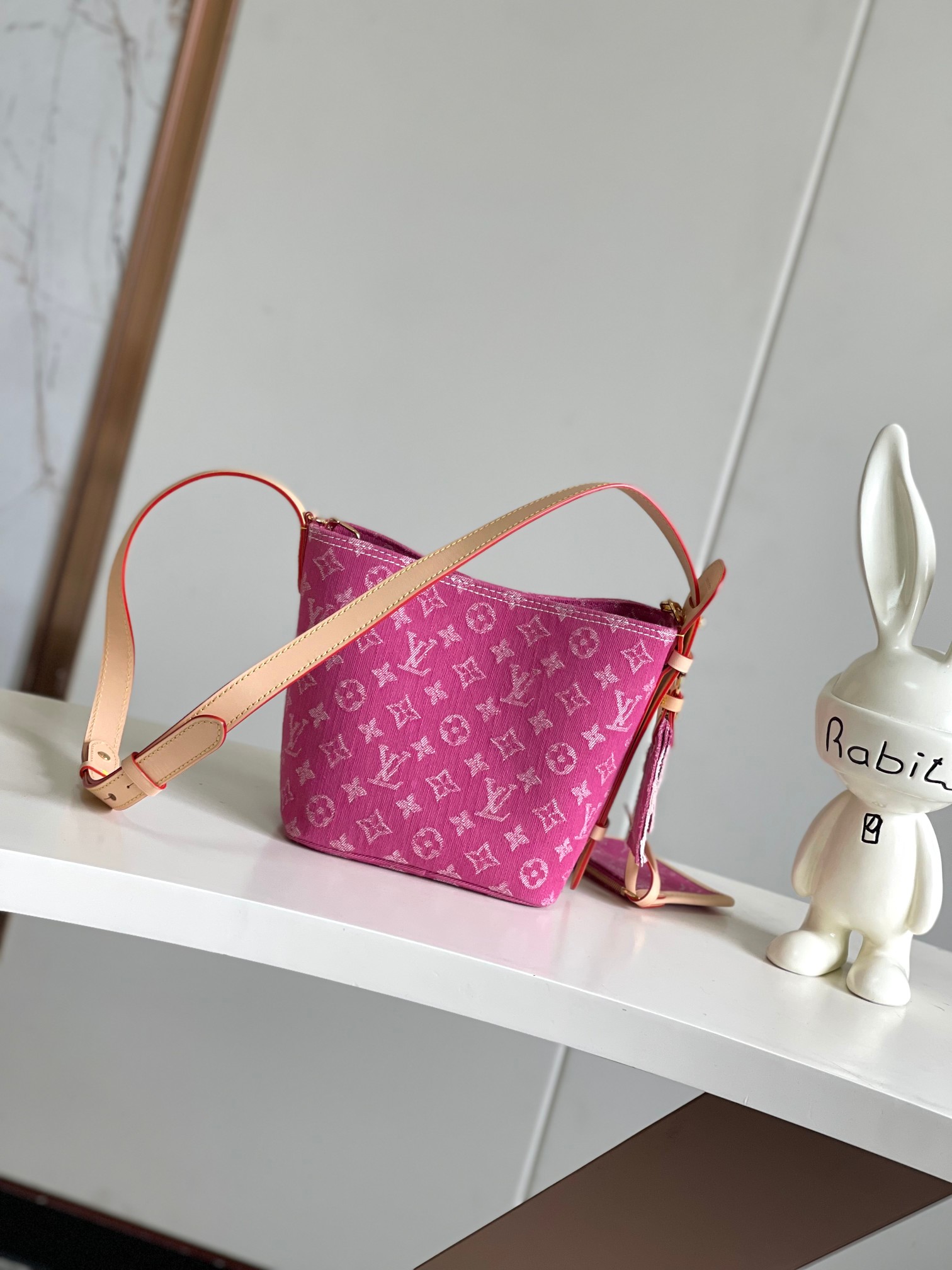 Louis Vuitton All In BB Bucket Bag M27626 in Rose Pink Denim - Image 3