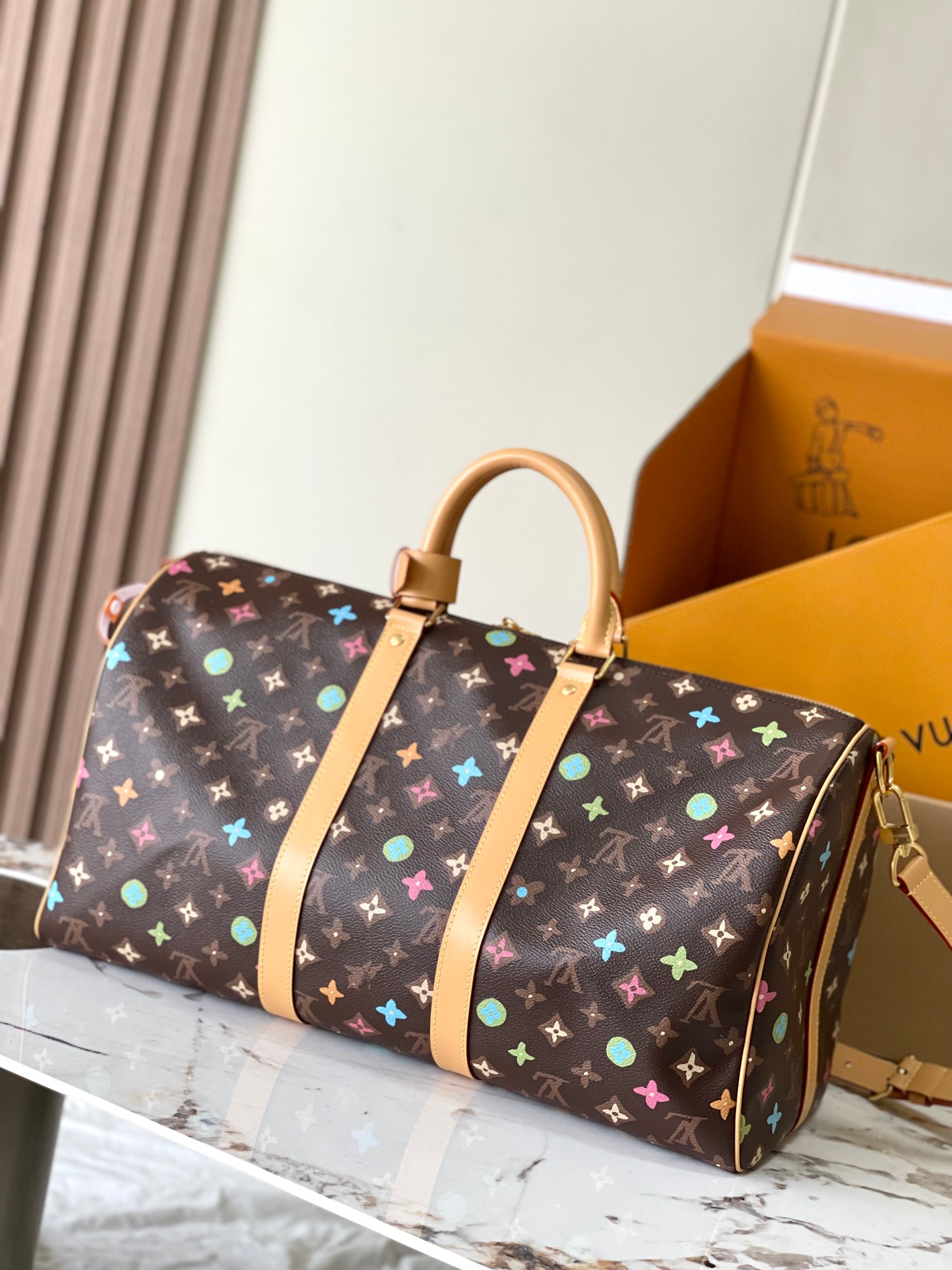 Louis Vuitton x Yayoi Kusama Keepall 45 Travel Bag - Image 3