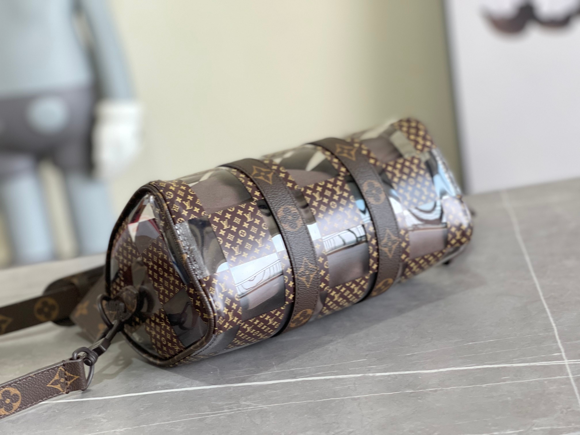 Louis Vuitton M20872 Keepall Mini Travel Bag in Monogram Macassar - Image 3