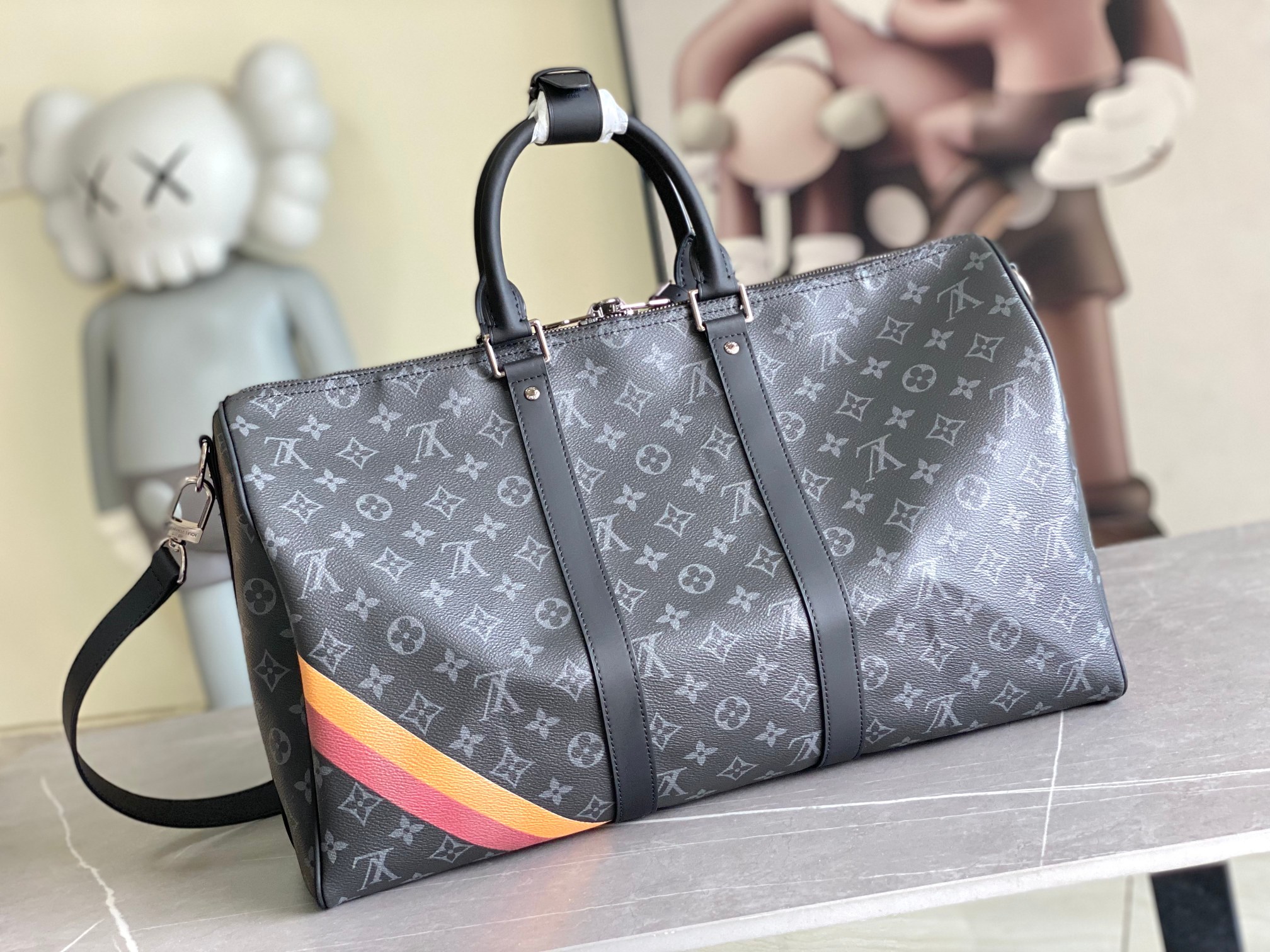 Louis Vuitton Keepall Bandoulière 45 Travel Bag - Image 3