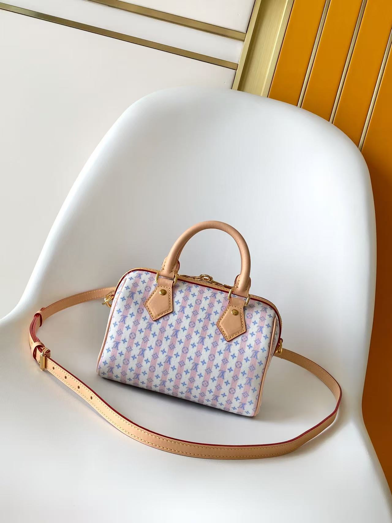 Louis Vuitton Speedy Bandoulière 20 Stamp Monogram Canvas Crossbody Bag - Image 3