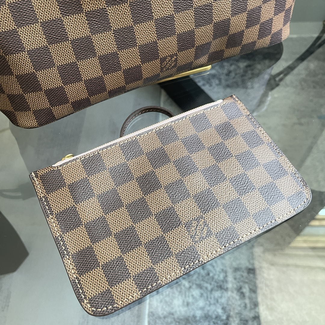 Louis Vuitton Neverfull Small Tote Bag in Damier Ebene Canvas - Image 3
