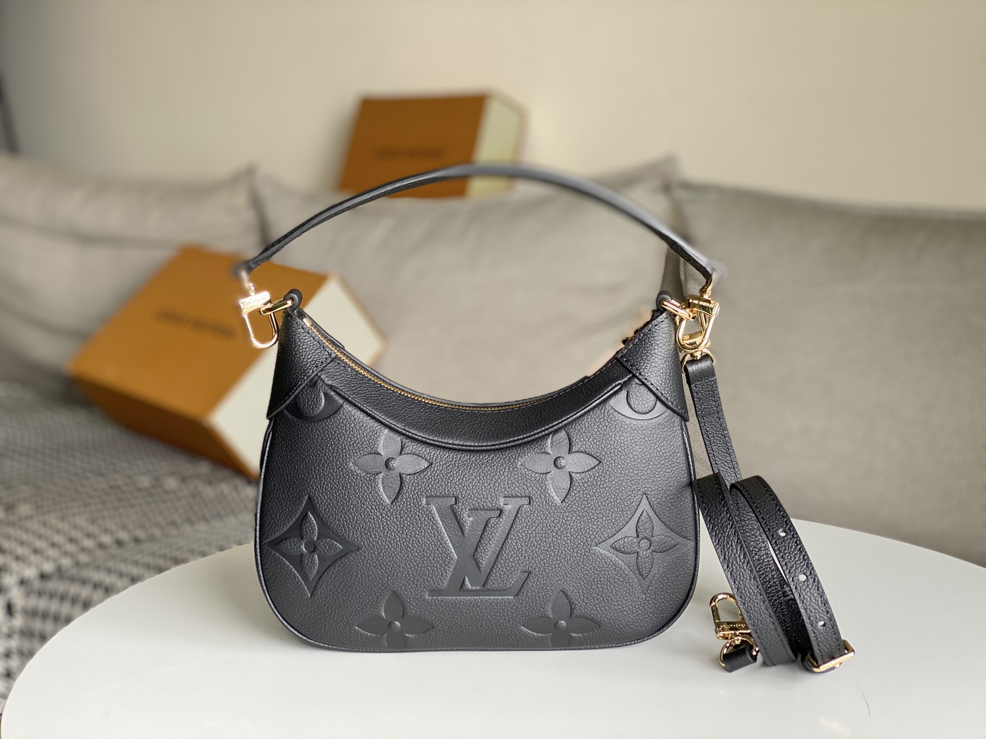 Louis Vuitton Bagatelle Handbag - White Monogram Empreinte Leather - Image 3