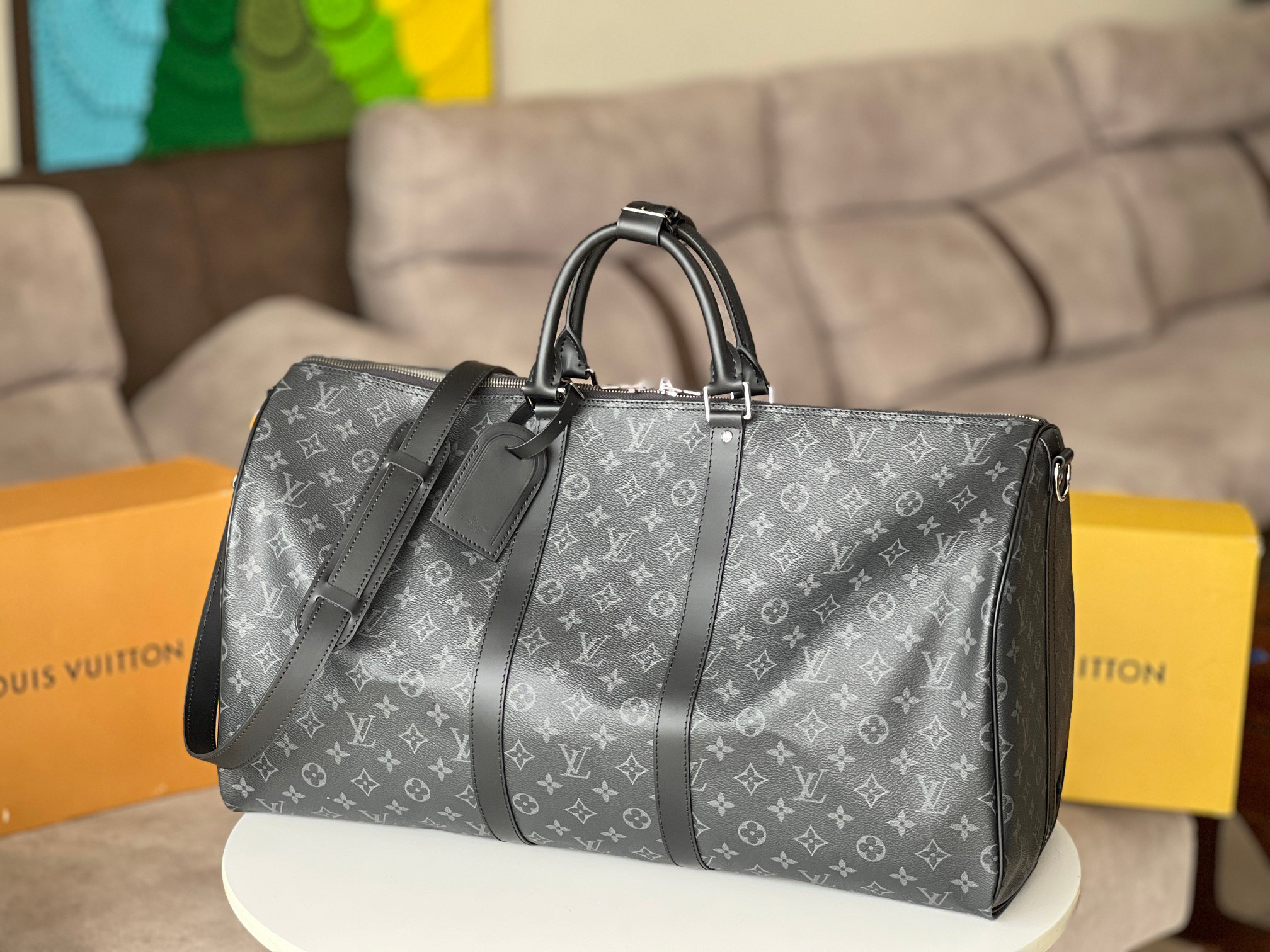 Louis Vuitton Keepall Travel Bag 55 - Image 3