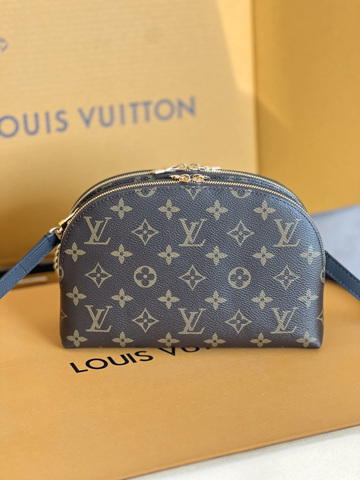 Louis Vuitton Alma Handbag with Woven Chain - Image 3