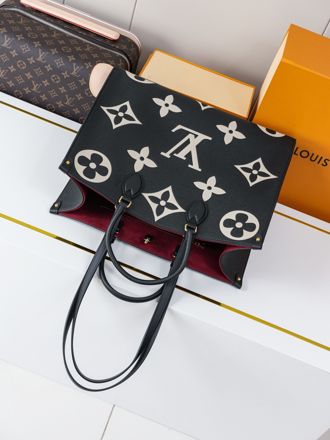 OnTheGo Large Monogram Empreinte Leather Tote Bag - Image 3