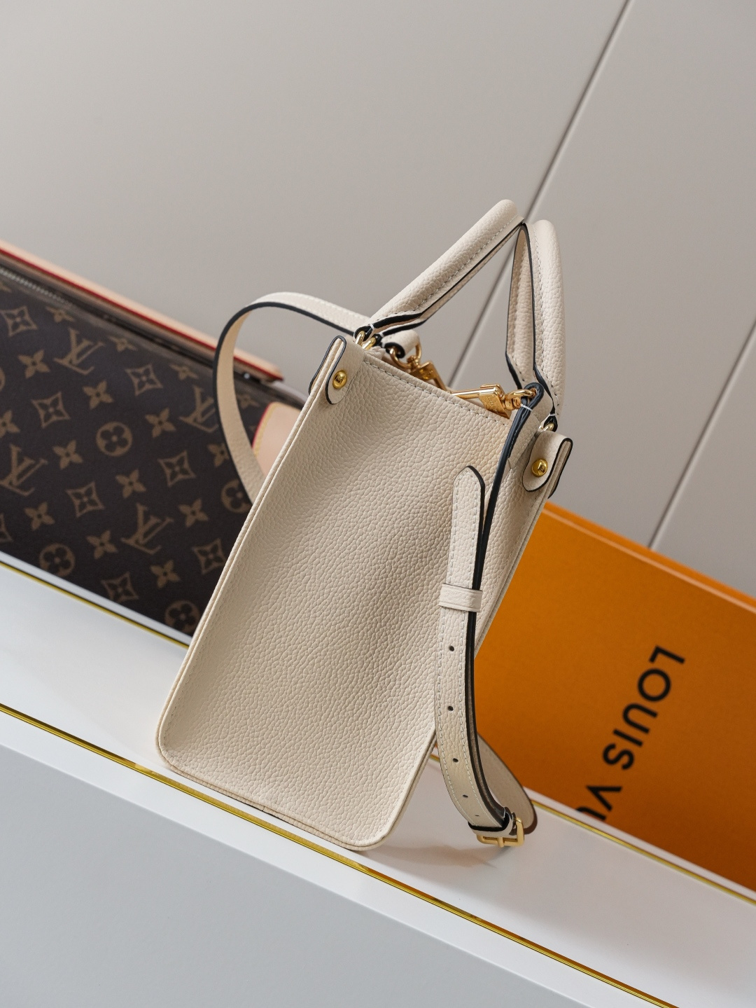Louis Vuitton OnTheGo Small Tote Bag in Monogram Empreinte Leather - Image 3