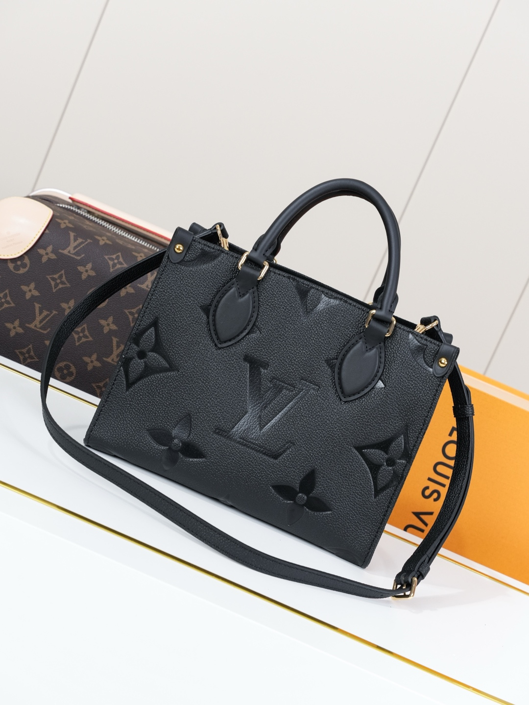 Louis Vuitton Onthego Small Tote Bag in Monogram Empreinte Leather - Image 3