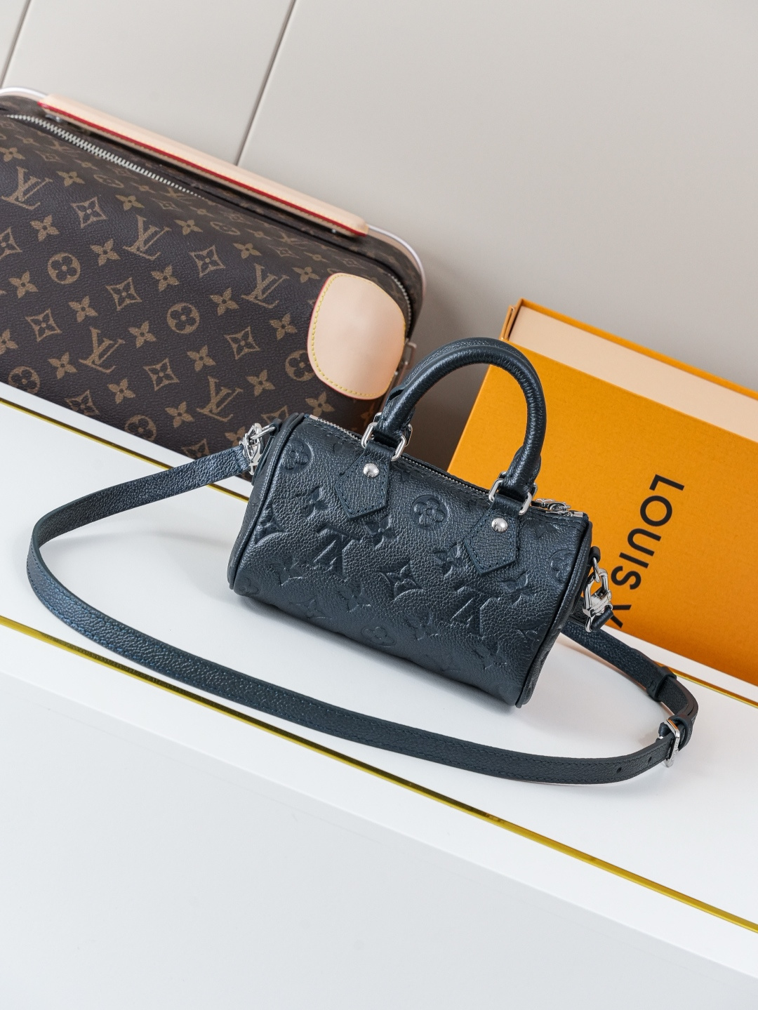 Louis Vuitton Nano Speedy Handbag in Sapphire Blue Monogram - Image 3