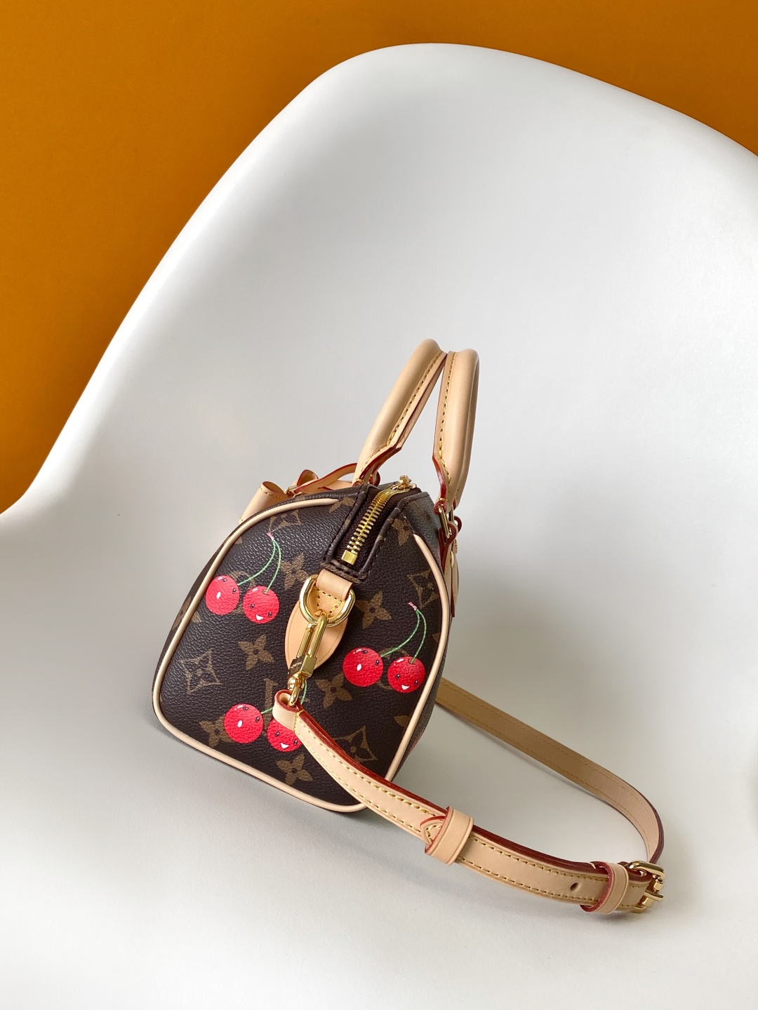 Louis Vuitton Speedy Bandoulière Handbag – LV x Takashi Murakami Cherry Monogram - Image 3
