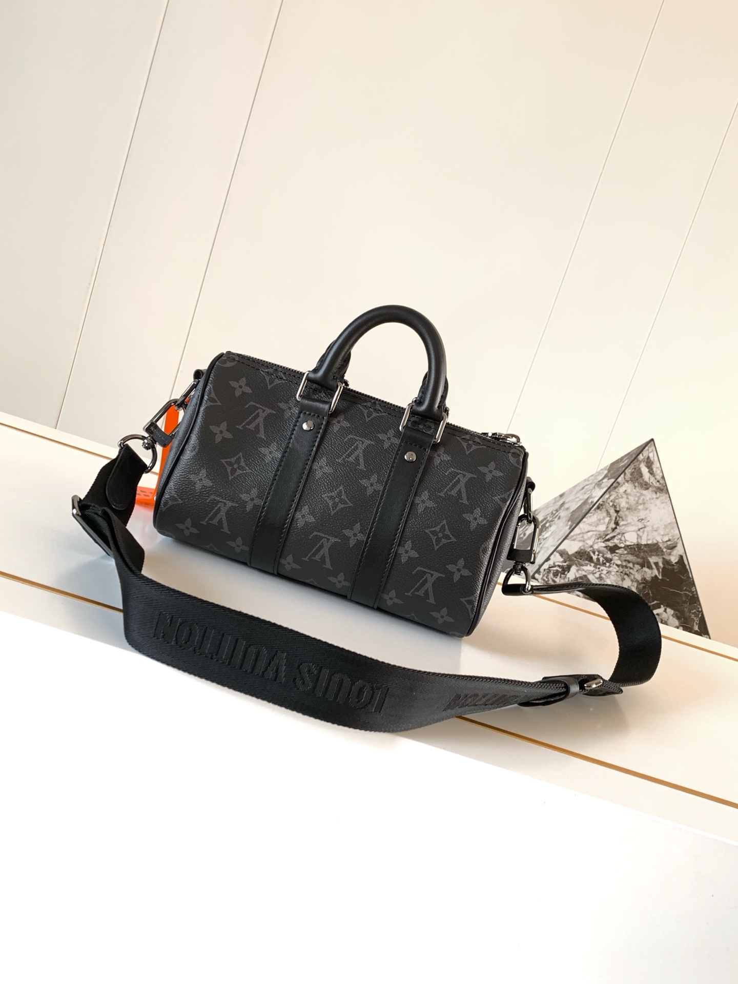 Louis Vuitton Keepall 25 Monogram Eclipse Reverse Canvas Bag - Image 3
