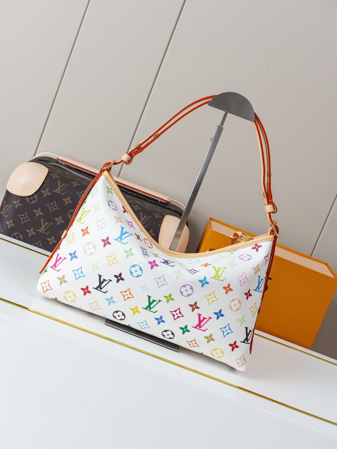Louis Vuitton x Takashi Murakami Carryall East West Bag in Monogram Canvas - Image 3